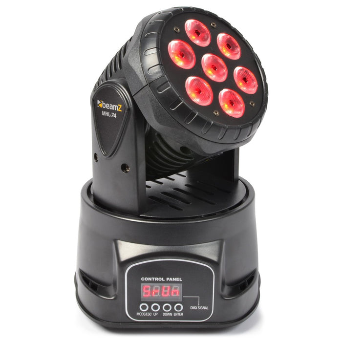 BeamZ MHL74 LED Wash Moving Head 7x10W Black