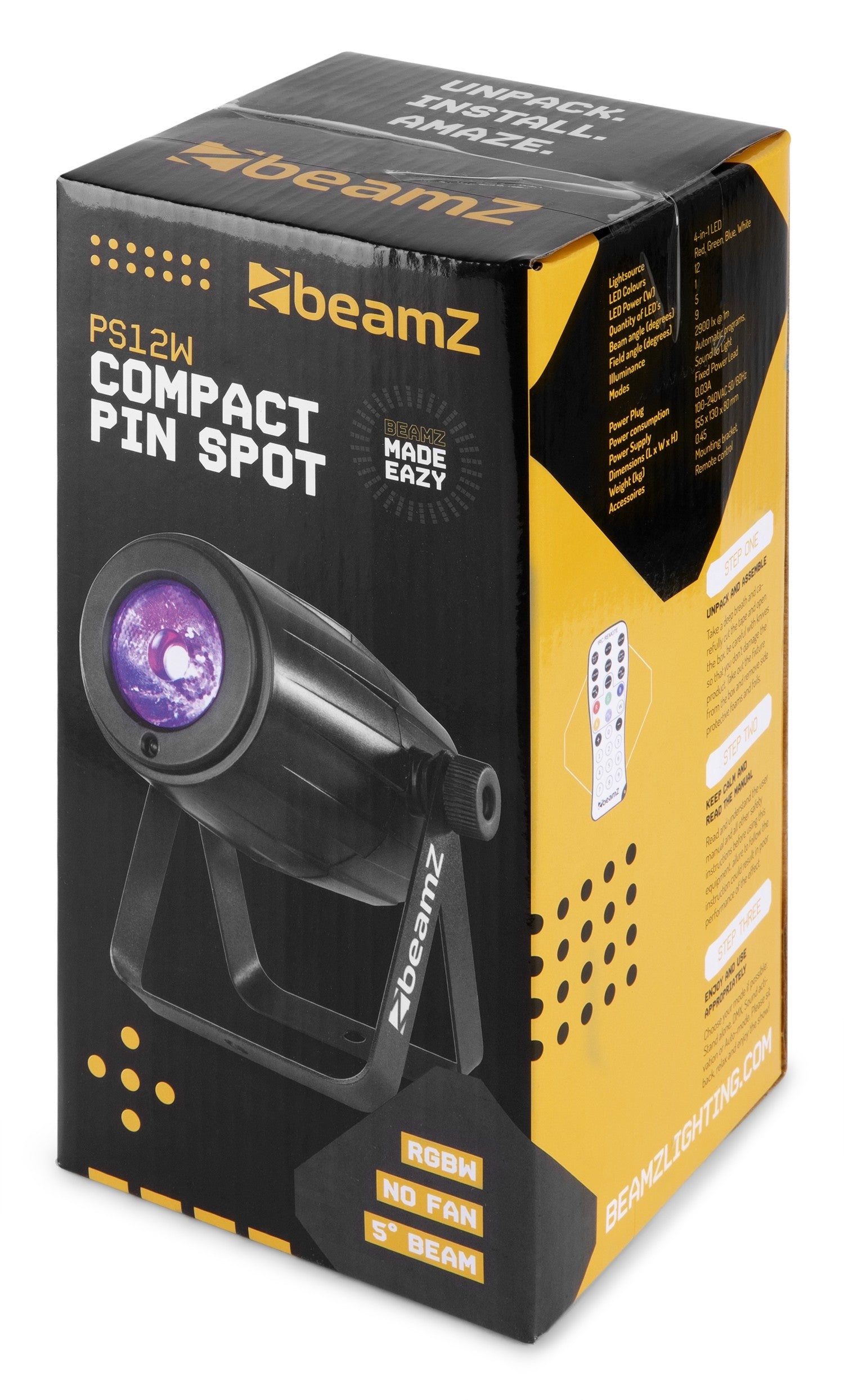 BeamZ PS12W LED Spot 12W RGBW IR Fixture