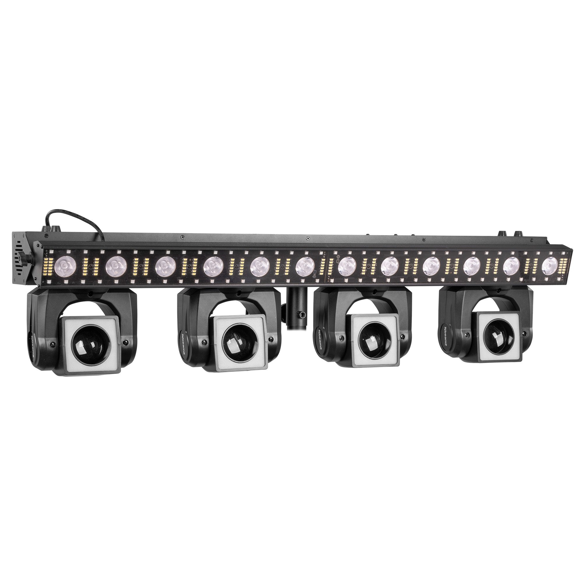 BeamZ ShowBar GO Edge with 4 Moving Heads and LED/Strobe Bar