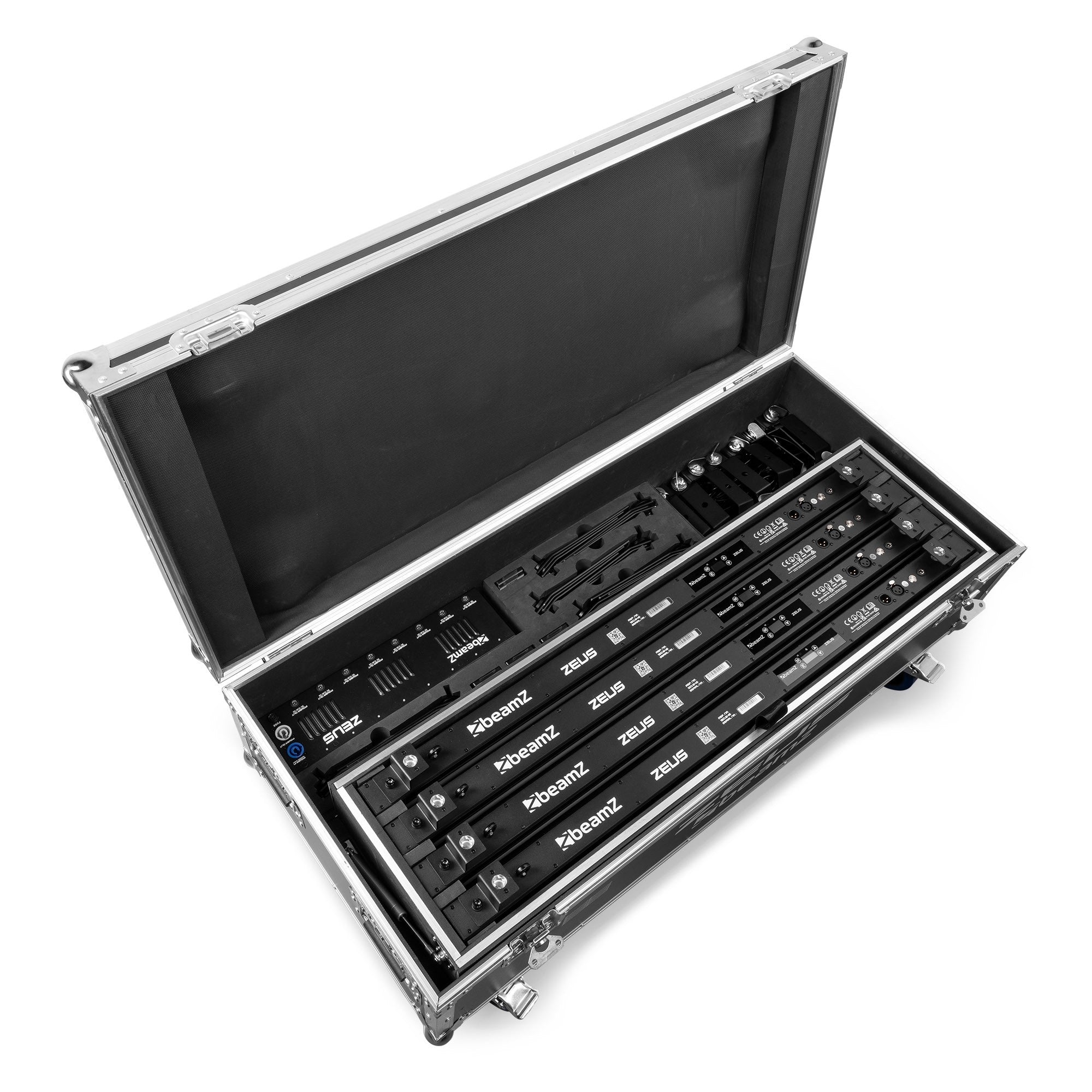 BeamZ Zeus Battery Tube Set RGBW set of 8 in Flightcase