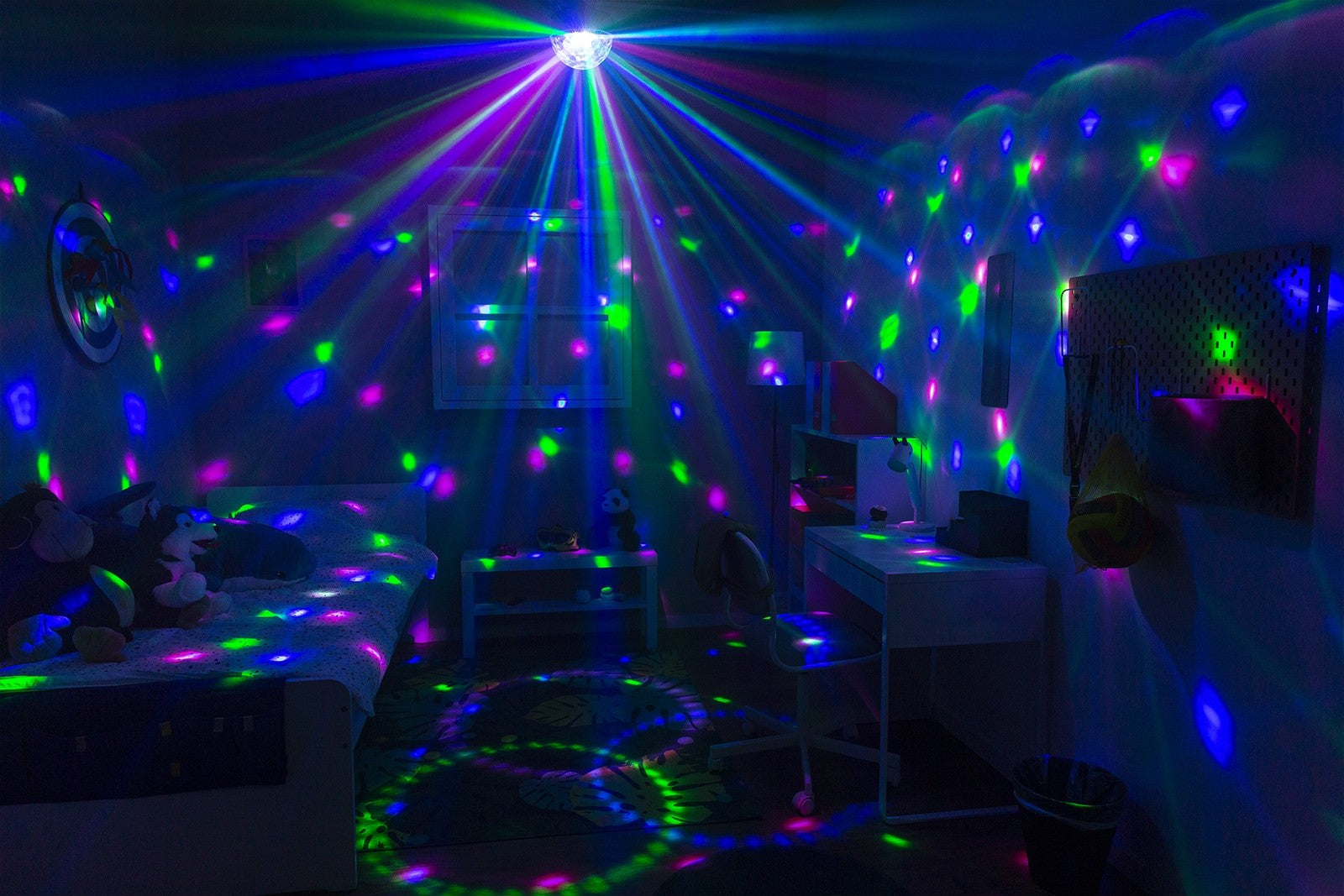 BeamZ JB90R Mini Star Ball DMX LED 9 krāsu efektgaisma