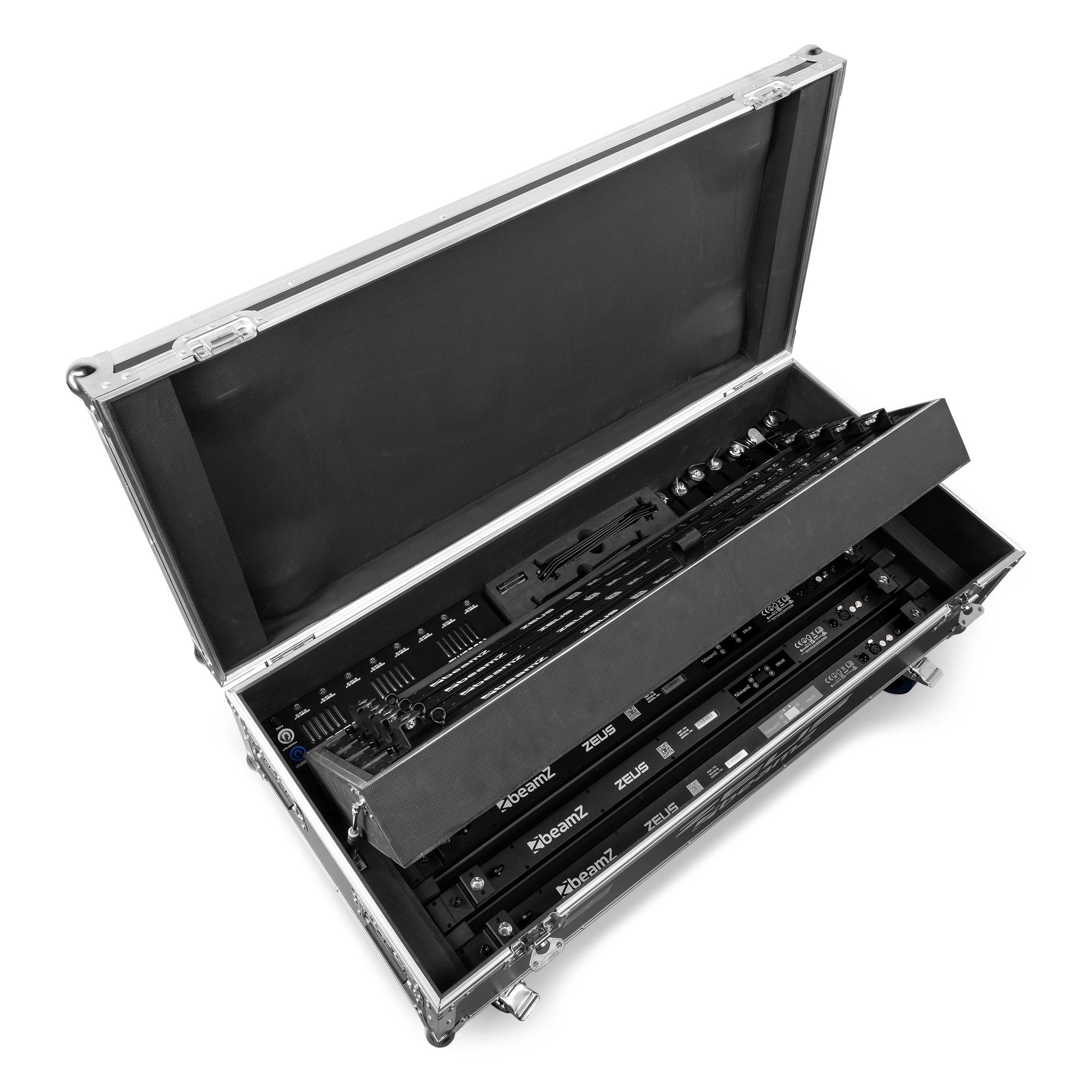 BeamZ Zeus Battery Tube Set RGBW set of 8 in Flightcase
