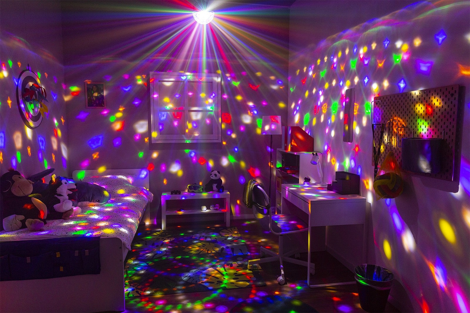 BeamZ JB90R Mini Star Ball DMX LED 9 krāsu efektgaisma