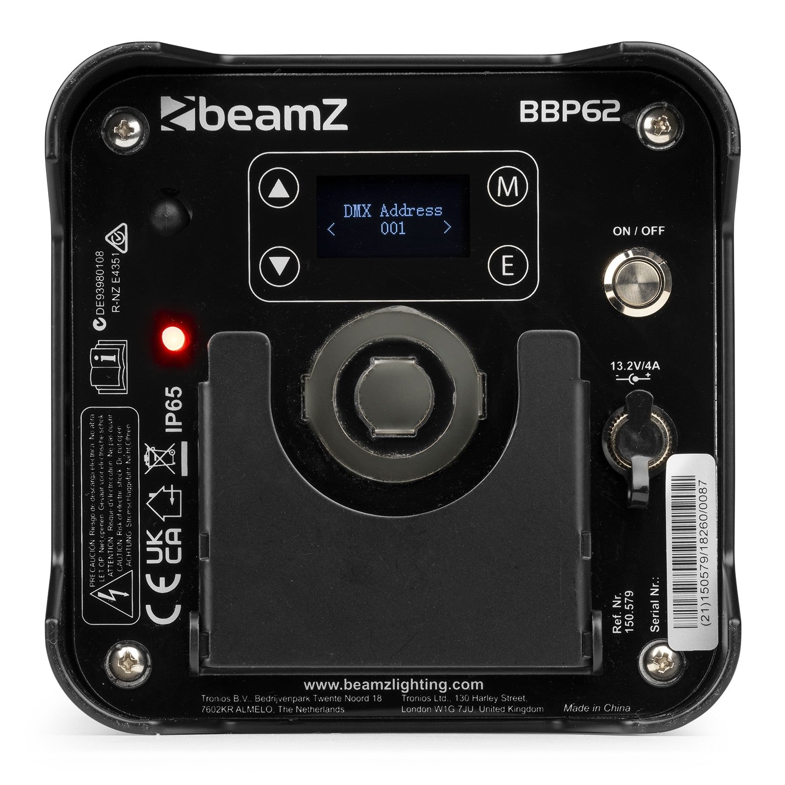 BeamZ BBP62 Uplighter Set, 6 Uplights (in/outdoor) in Flightcase with Charger