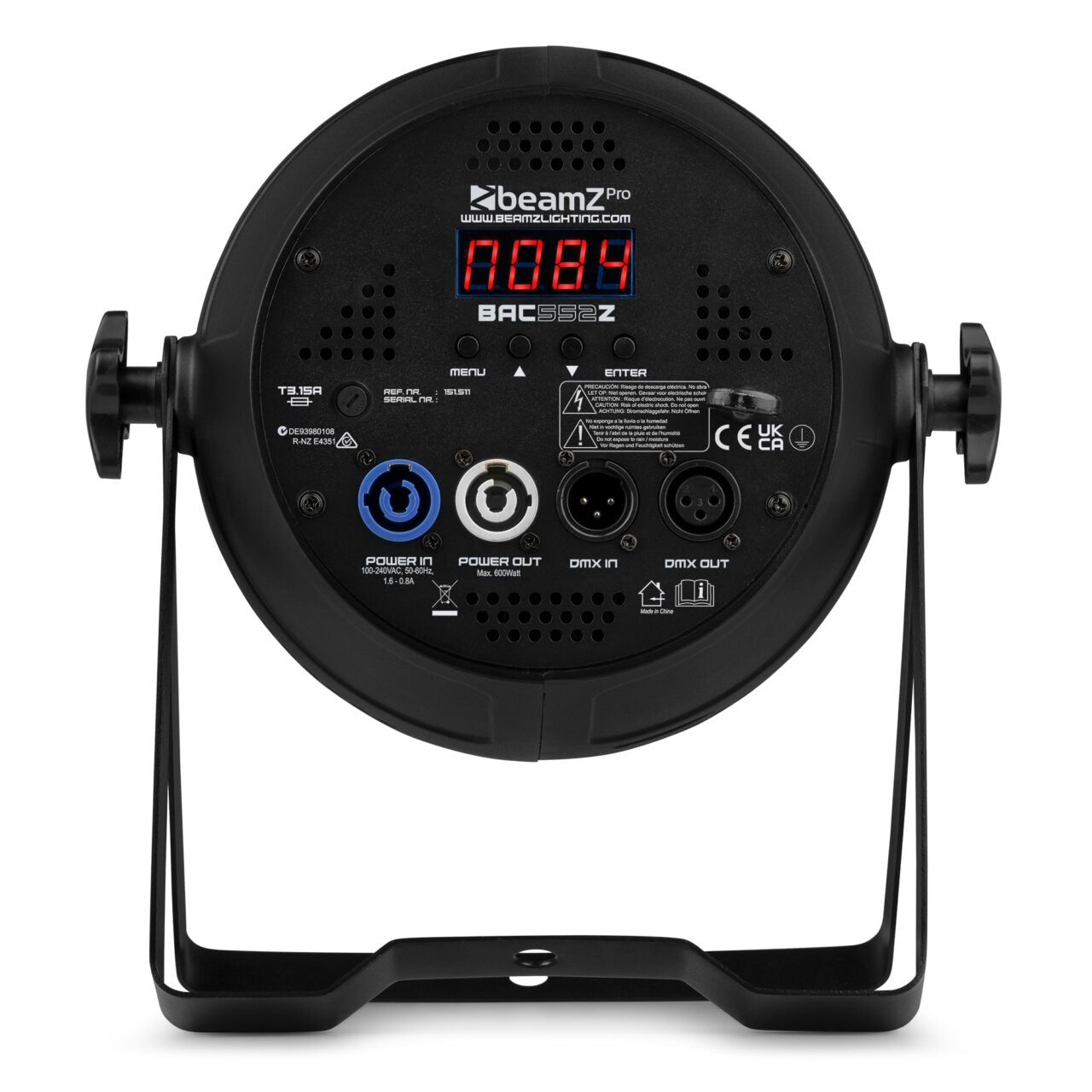 BeamZ BAC552Z Alumīnija PRO PAR Zoom RGBW LED prožektors