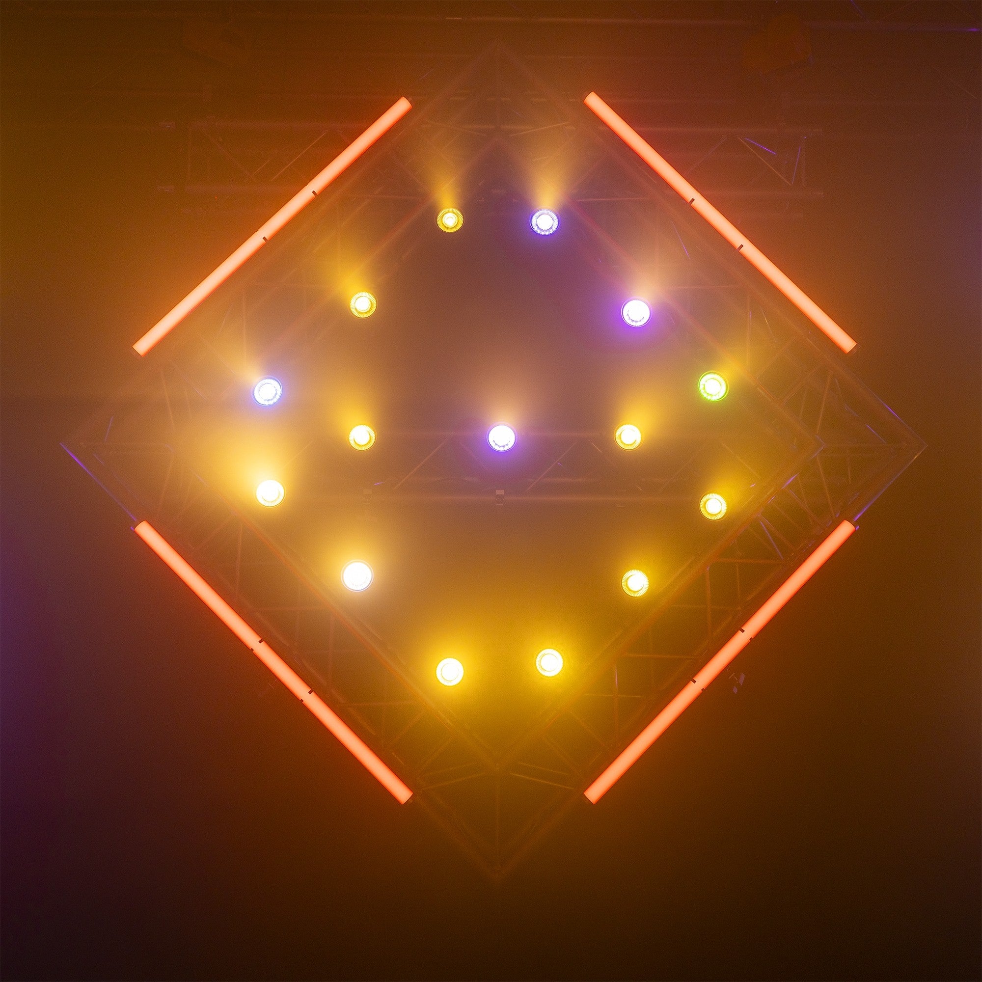 BeamZ Neutron-DOT TM Linkable 60W WW+Amber+RGB Light Fixture