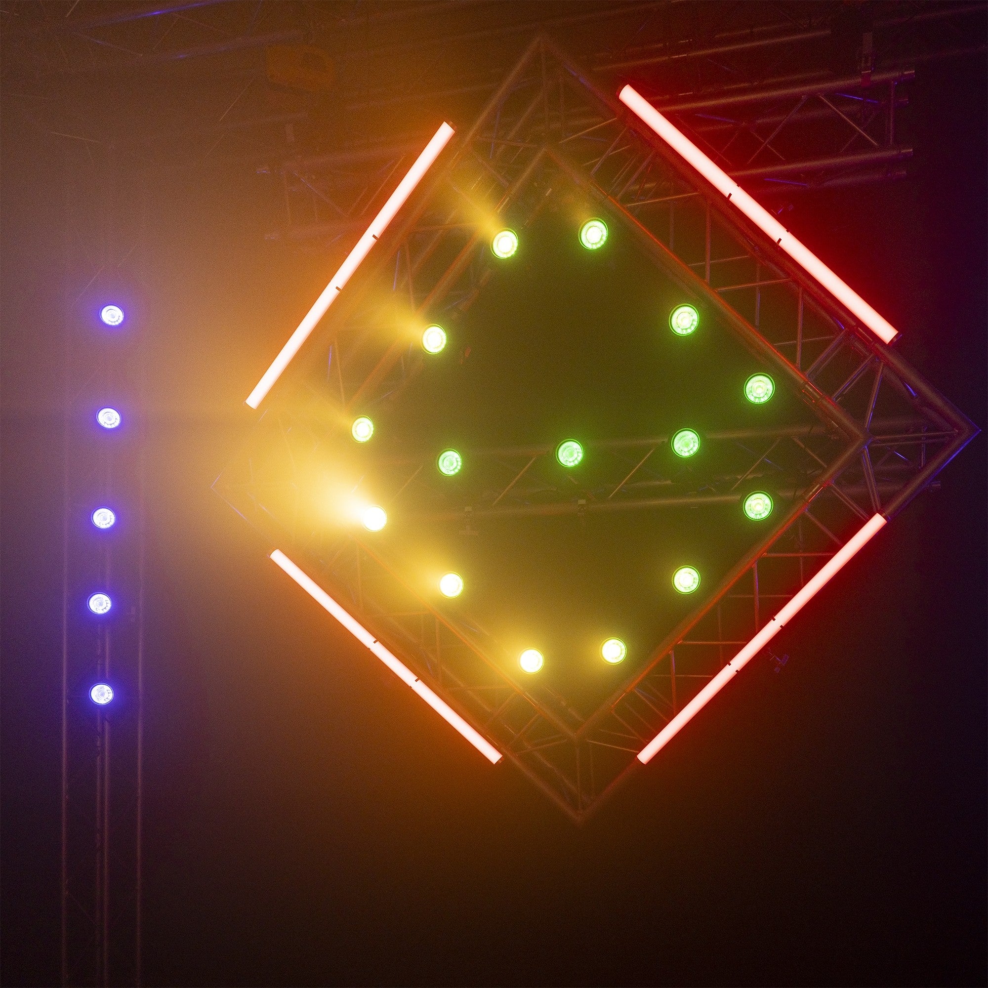 BeamZ Neutron-DOT TM Linkable 60W WW+Amber+RGB Light Fixture