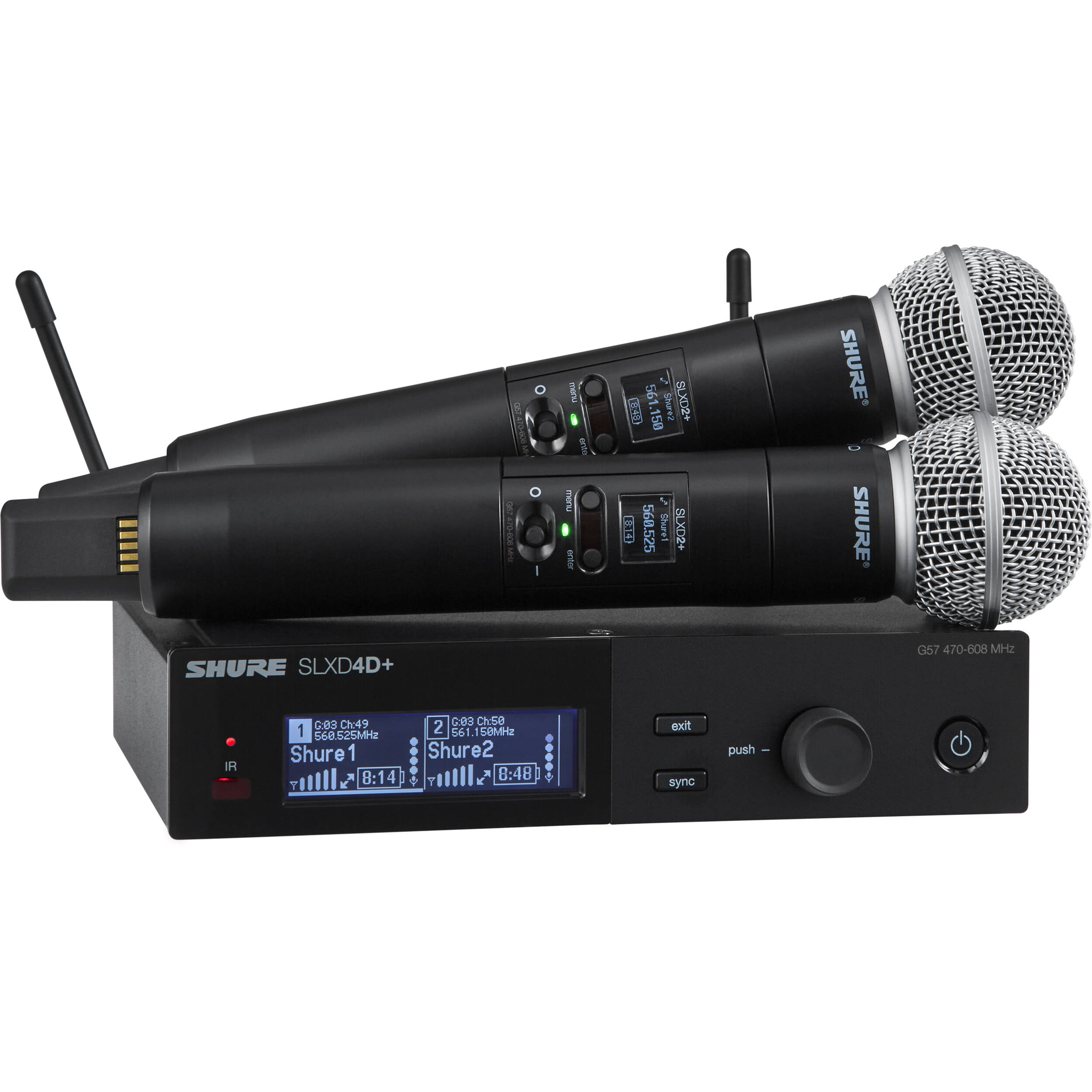 Shure SLXD24D+E/SM58 G65 Handheld System 470-606 MHz