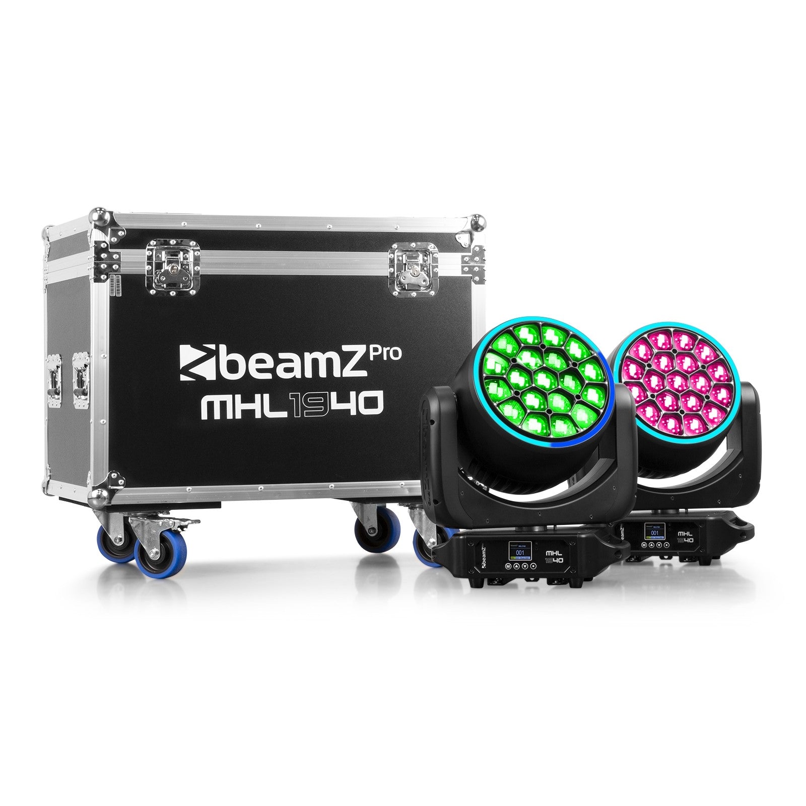 BeamZ MHL1940 LED Bee Eye 2gb kustīgās galvas ar Zoom transportkastē