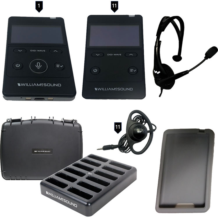Williams AV 11-Person Digi-Wave Tour Guide System