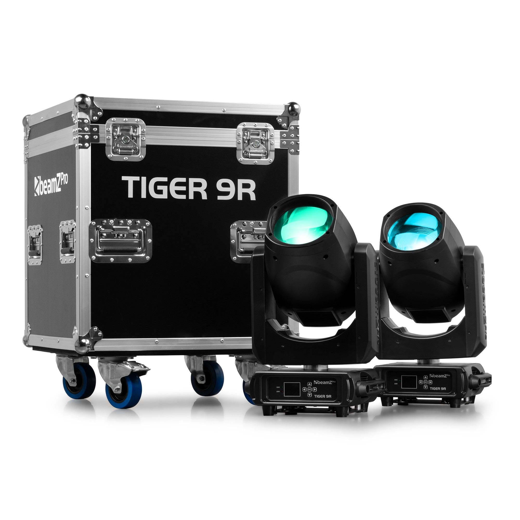 BeamZ Tiger 9R 260W Beam Moving Head 2pcs in Flightcase