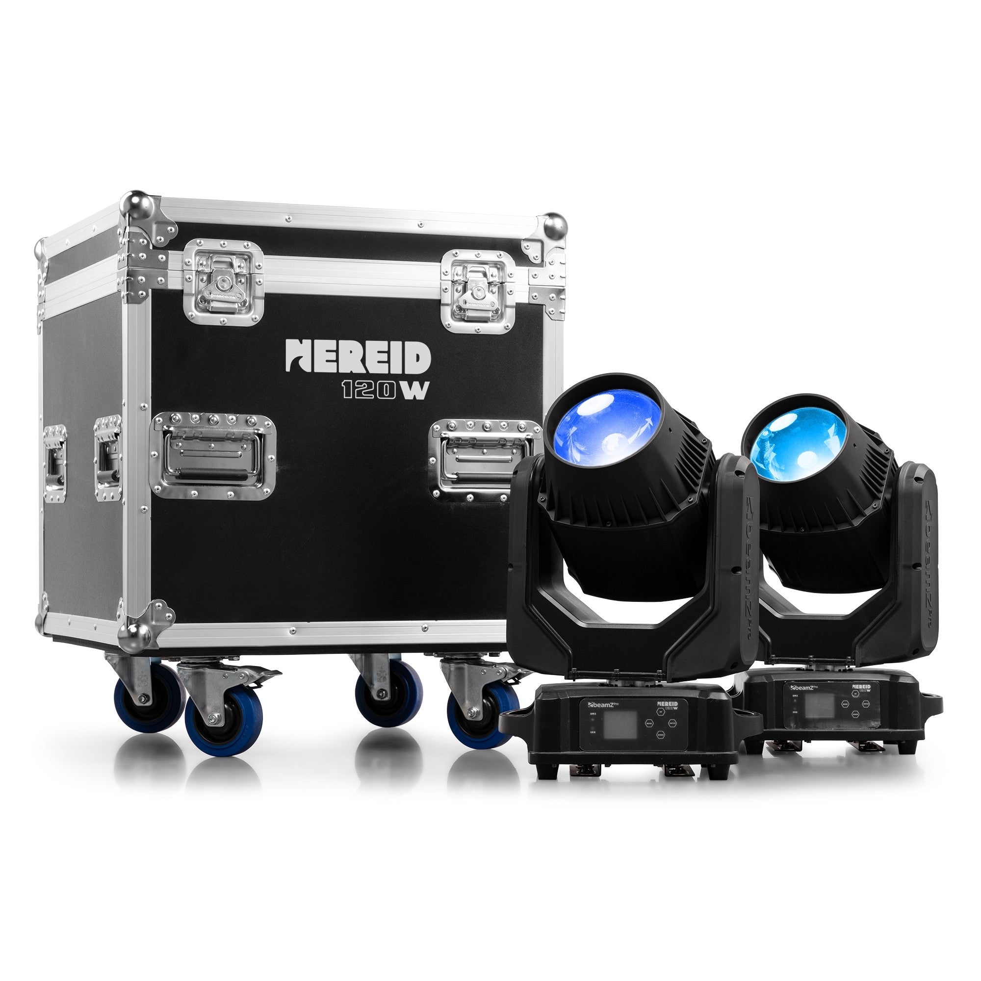 BeamZ Nereid120 Outdoor LED Beam Moving Head 2pcs in Flightcase