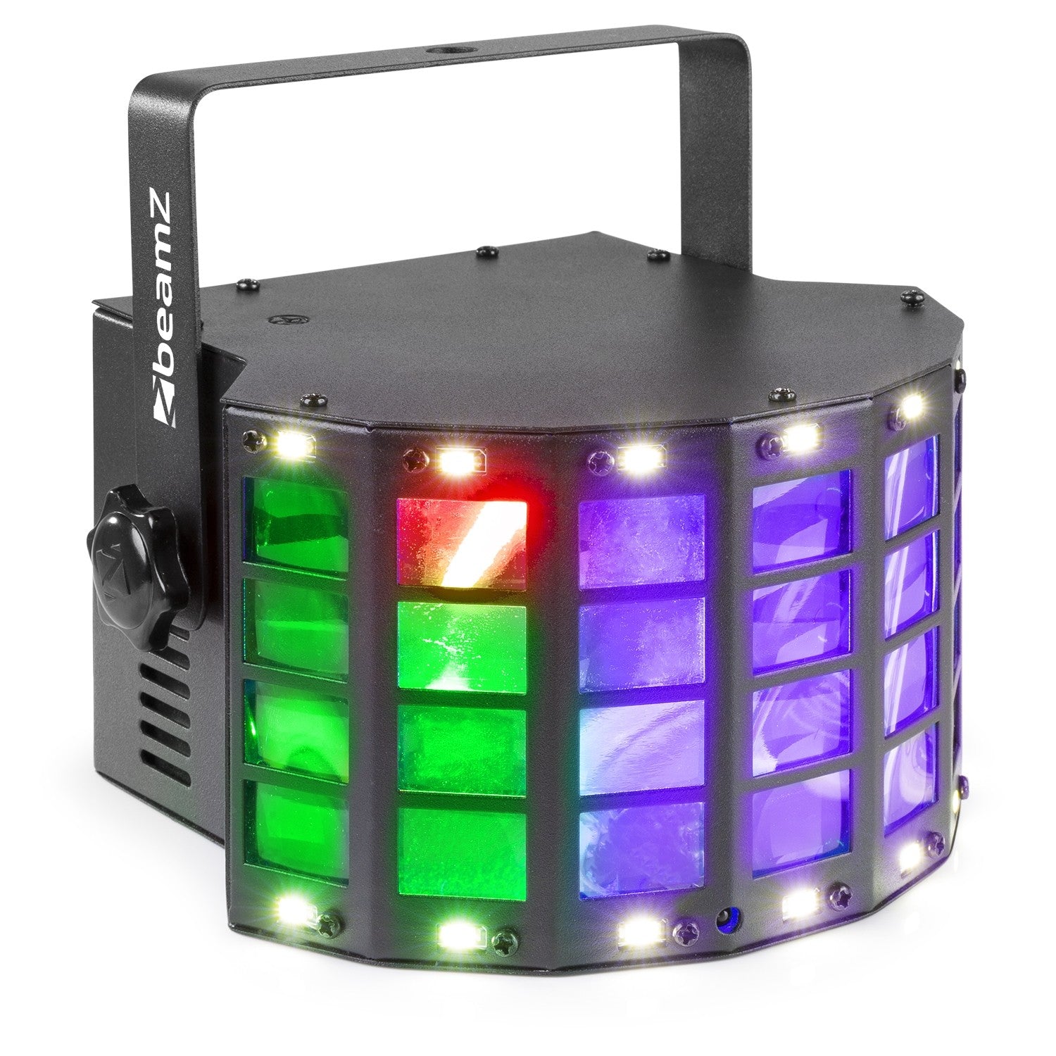 BeamZ DerbyStrobe LED ar DMX efektu gaisma