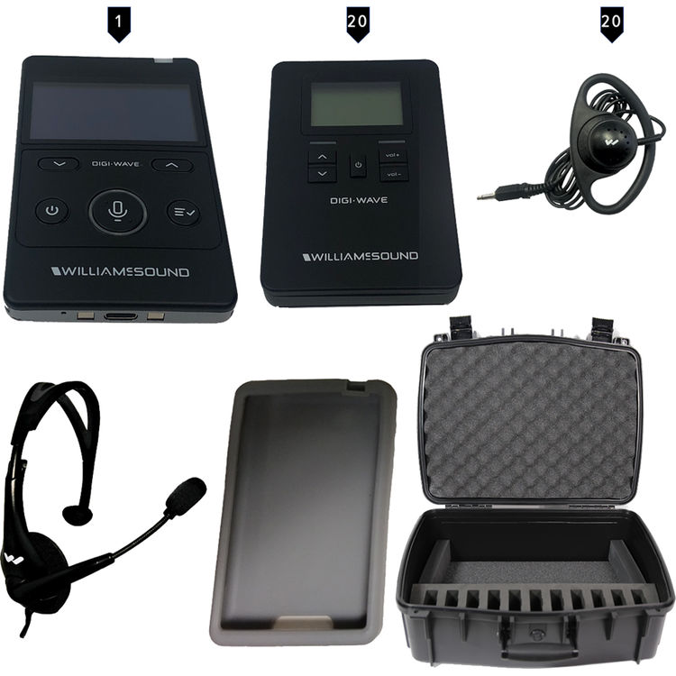 Williams AV 20-Person Digi-Wave Tour Guide System