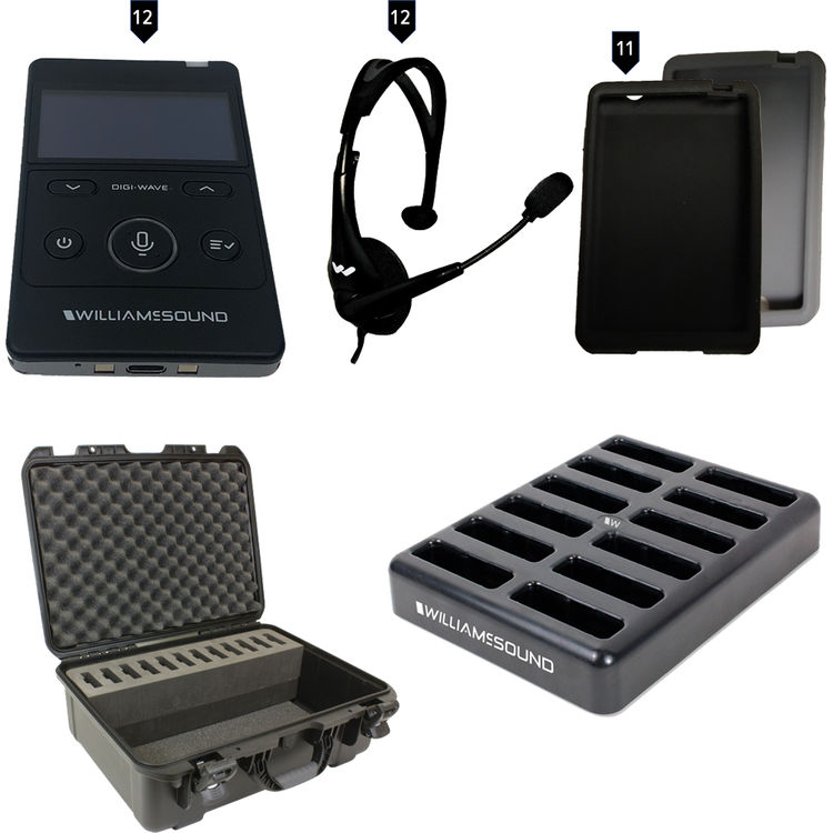 Williams AV 12-Person Digi-Wave Tour Guide System