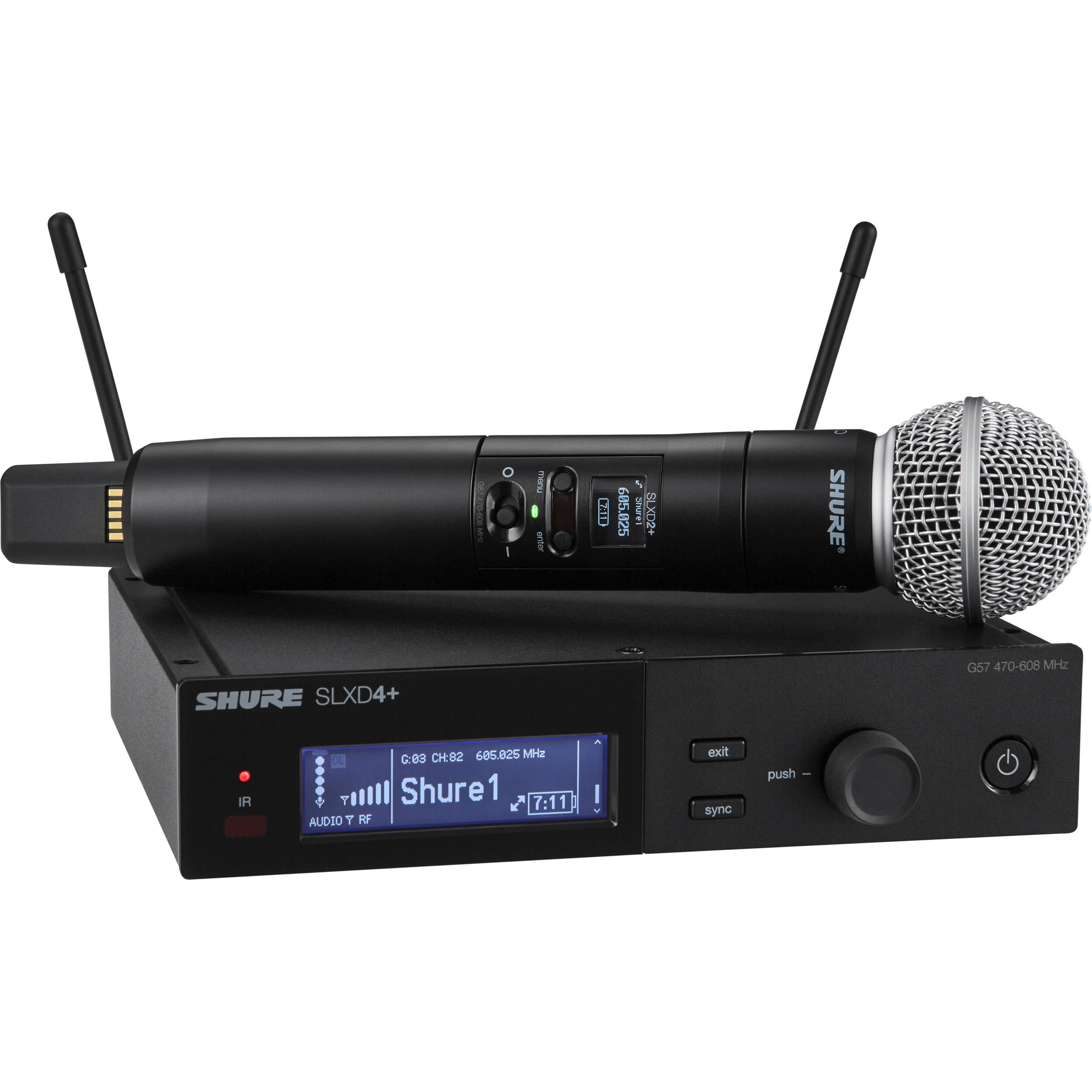 Shure SLXD24+E/SM58 G65 Handheld System 470-606 MHz