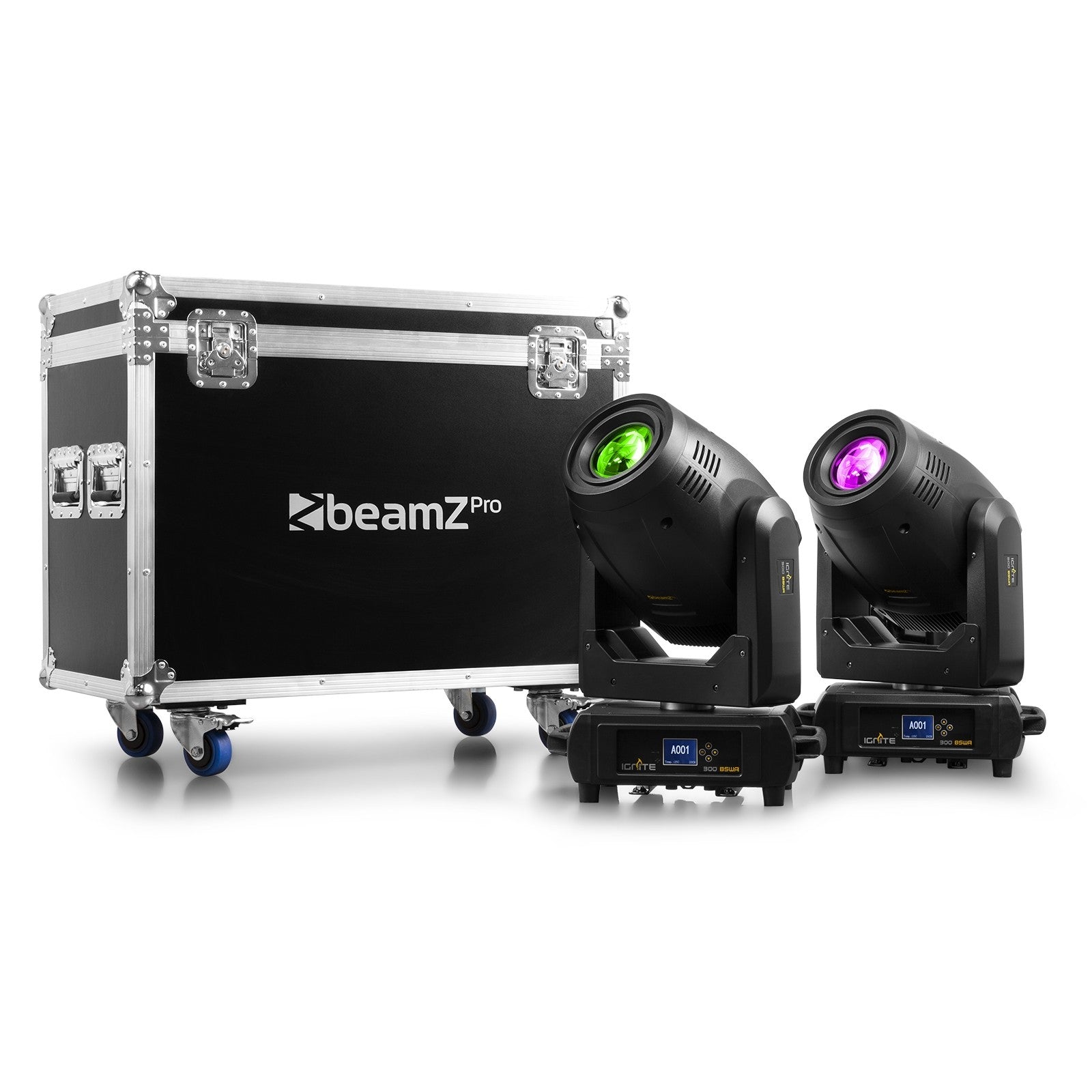BeamZ IGNITE300A LED BSW Moving Head with Animation 2pcs in Flightcase