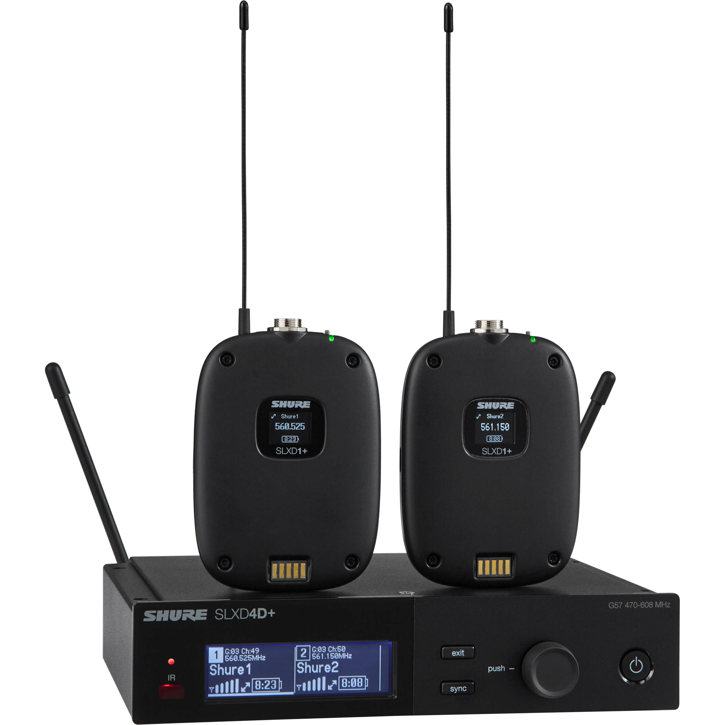 Shure SLXD14D+E G65 Dual Bodypack System 470-606 MHz
