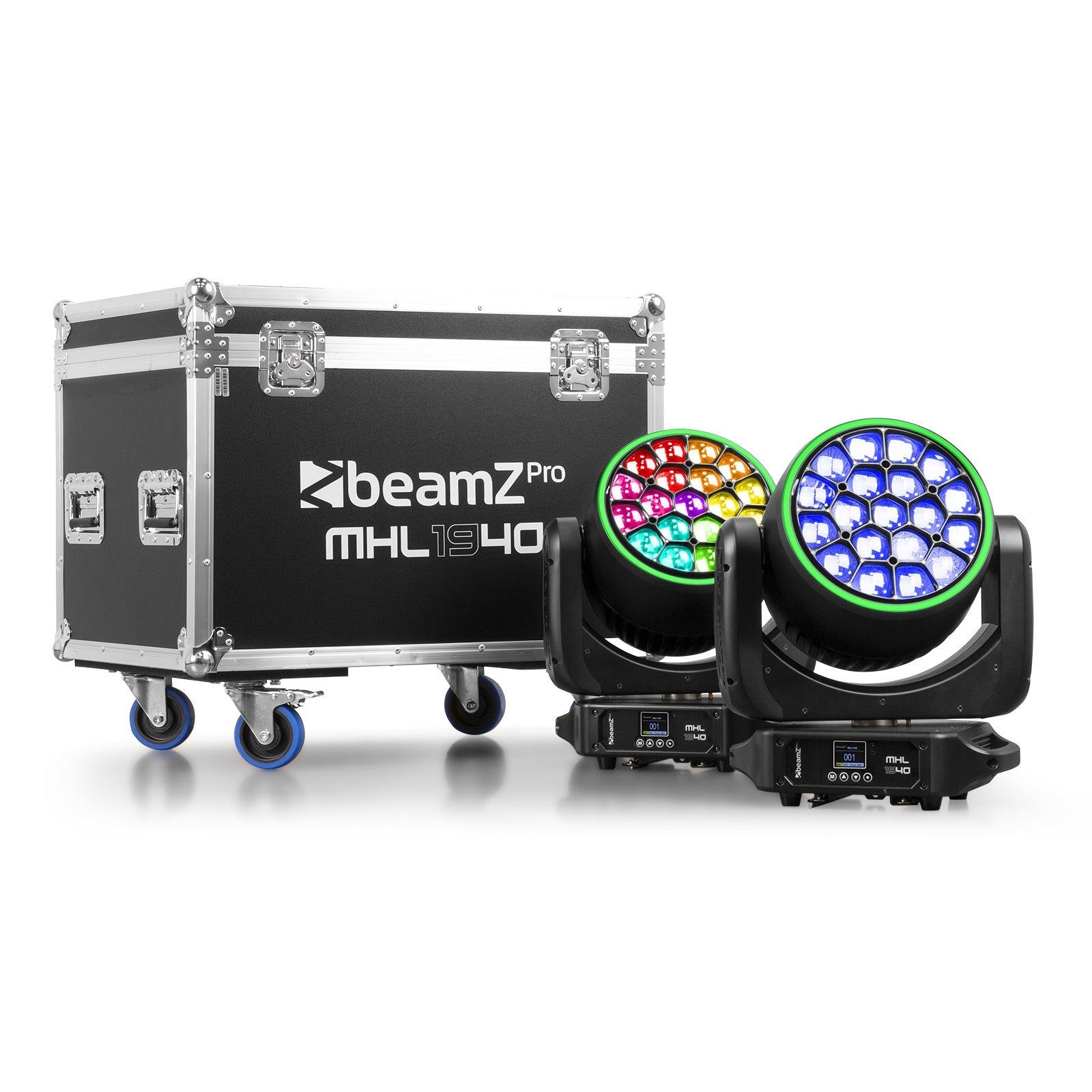 BeamZ MHL1940 LED Bee Eye 2gb kustīgās galvas ar Zoom transportkastē