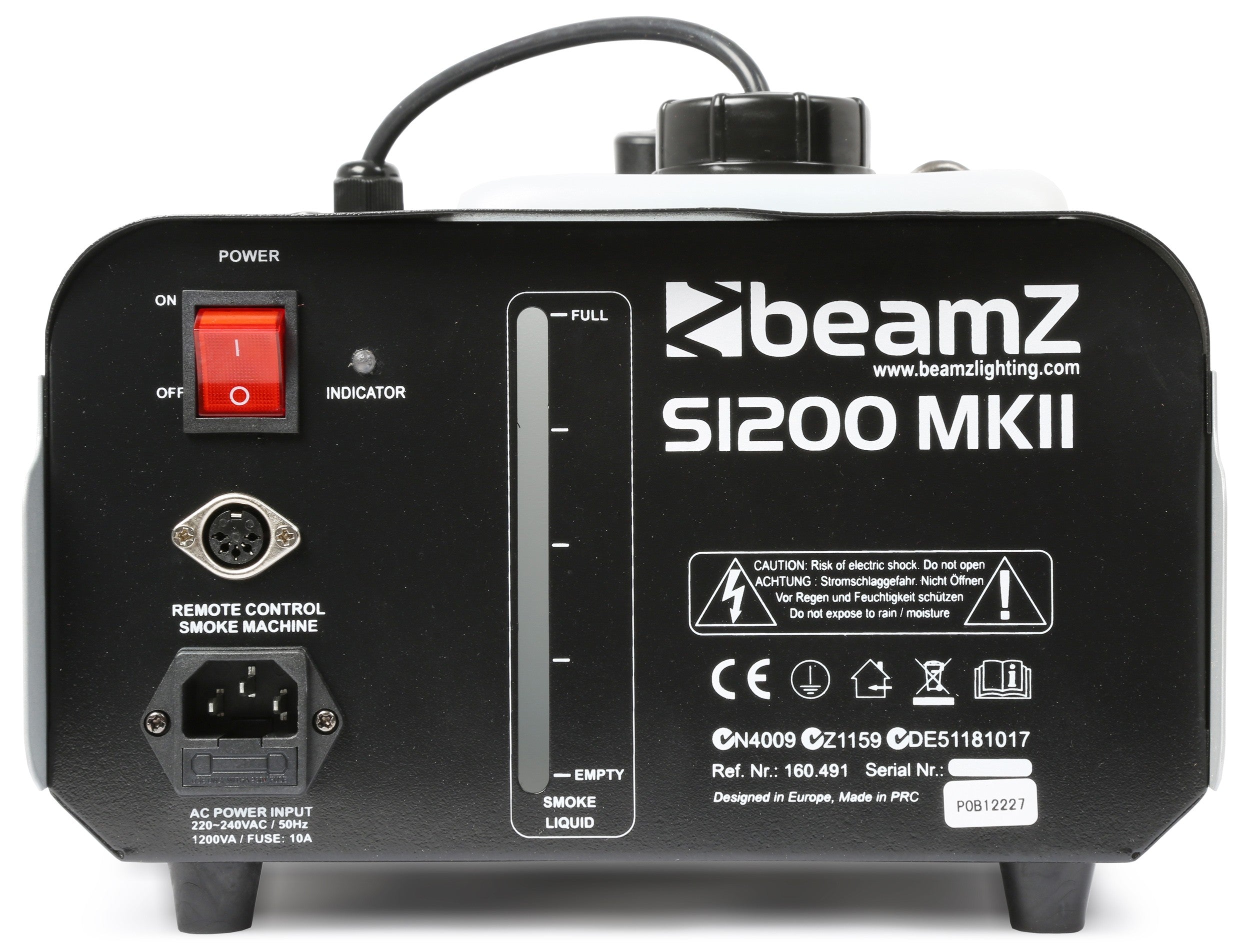 BeamZ S1200 MKII dūmu mašīna