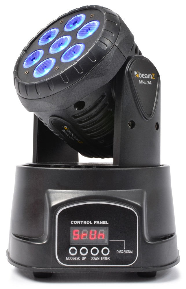 BeamZ MHL74 LED Wash Moving Head 7x10W Black kustīgā galva