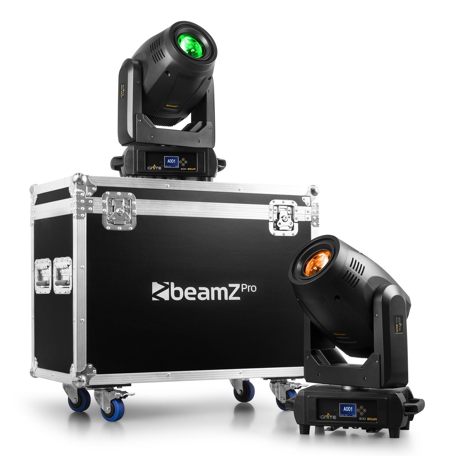 BeamZ IGNITE300A LED BSW Moving Head with Animation 2pcs in Flightcase