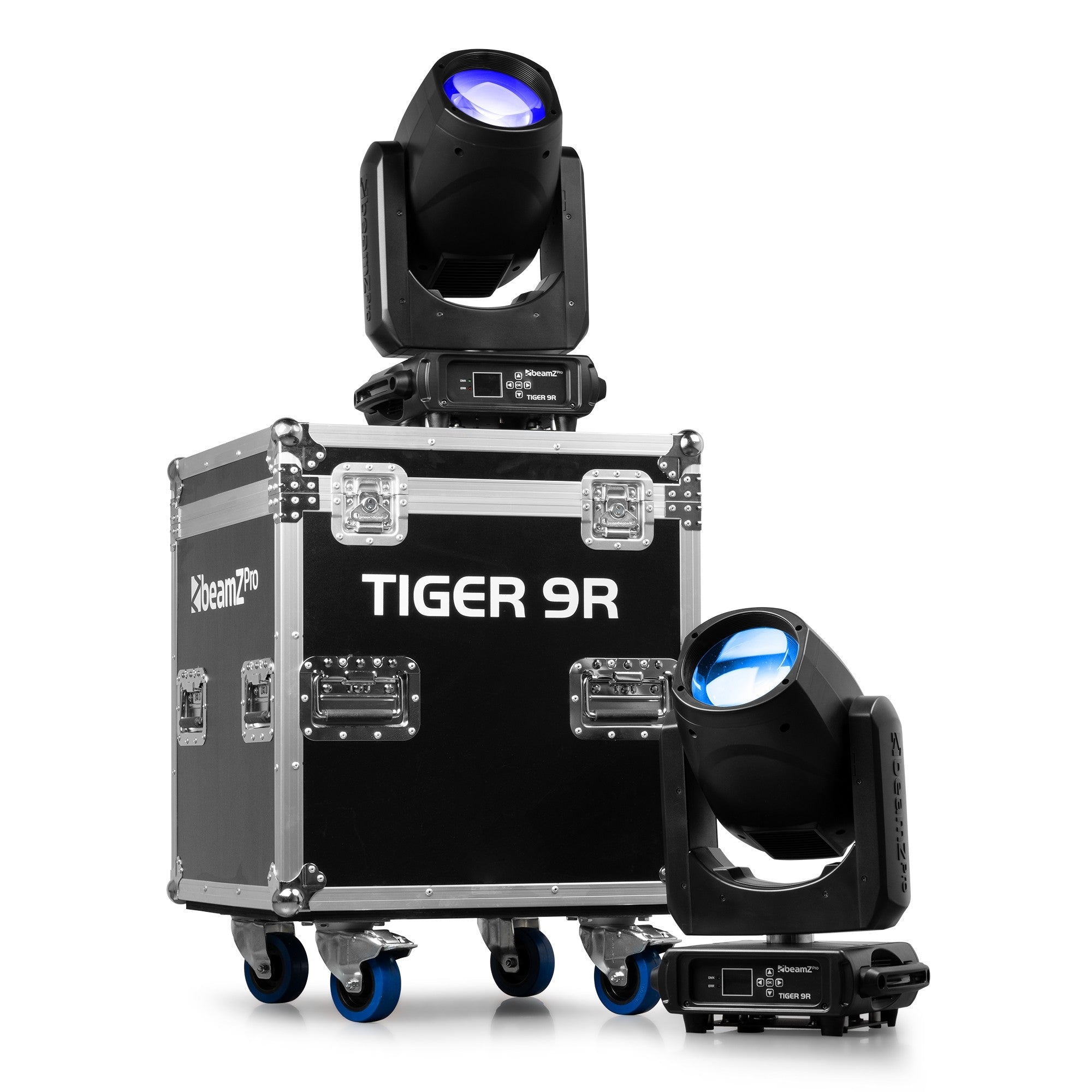BeamZ Tiger 9R 260W Beam Moving Head 2pcs in Flightcase