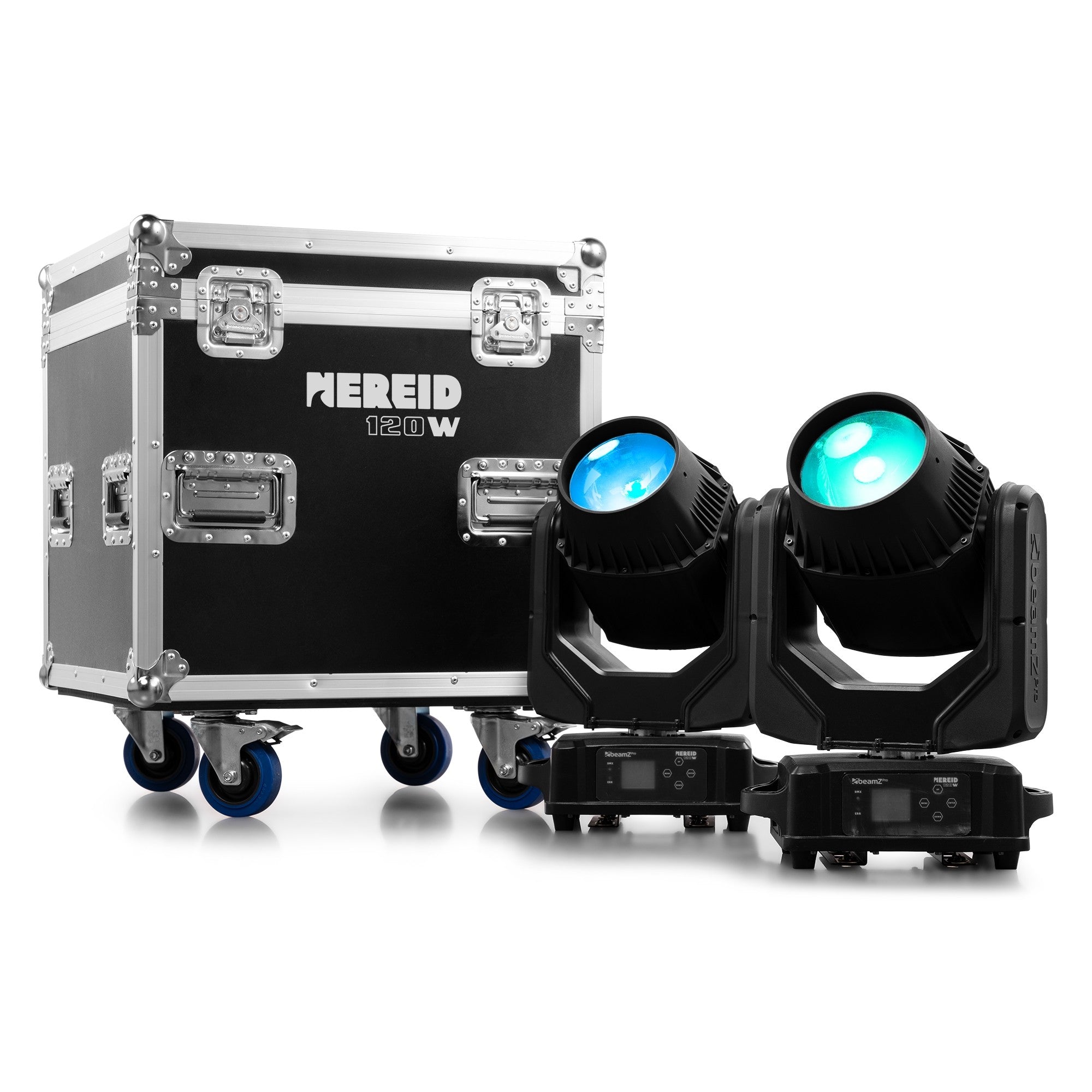 BeamZ Nereid120 Outdoor LED Beam Moving Head 2pcs in Flightcase