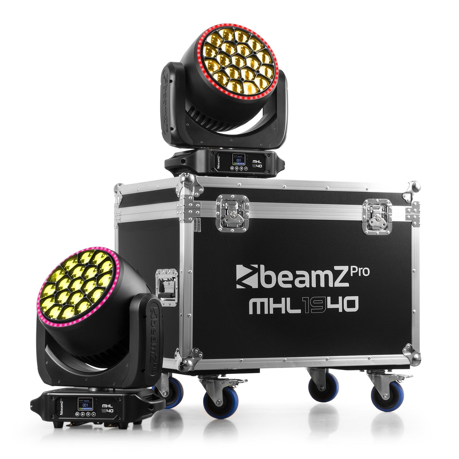 BeamZ MHL1940 LED Bee Eye 2gb kustīgās galvas ar Zoom transportkastē