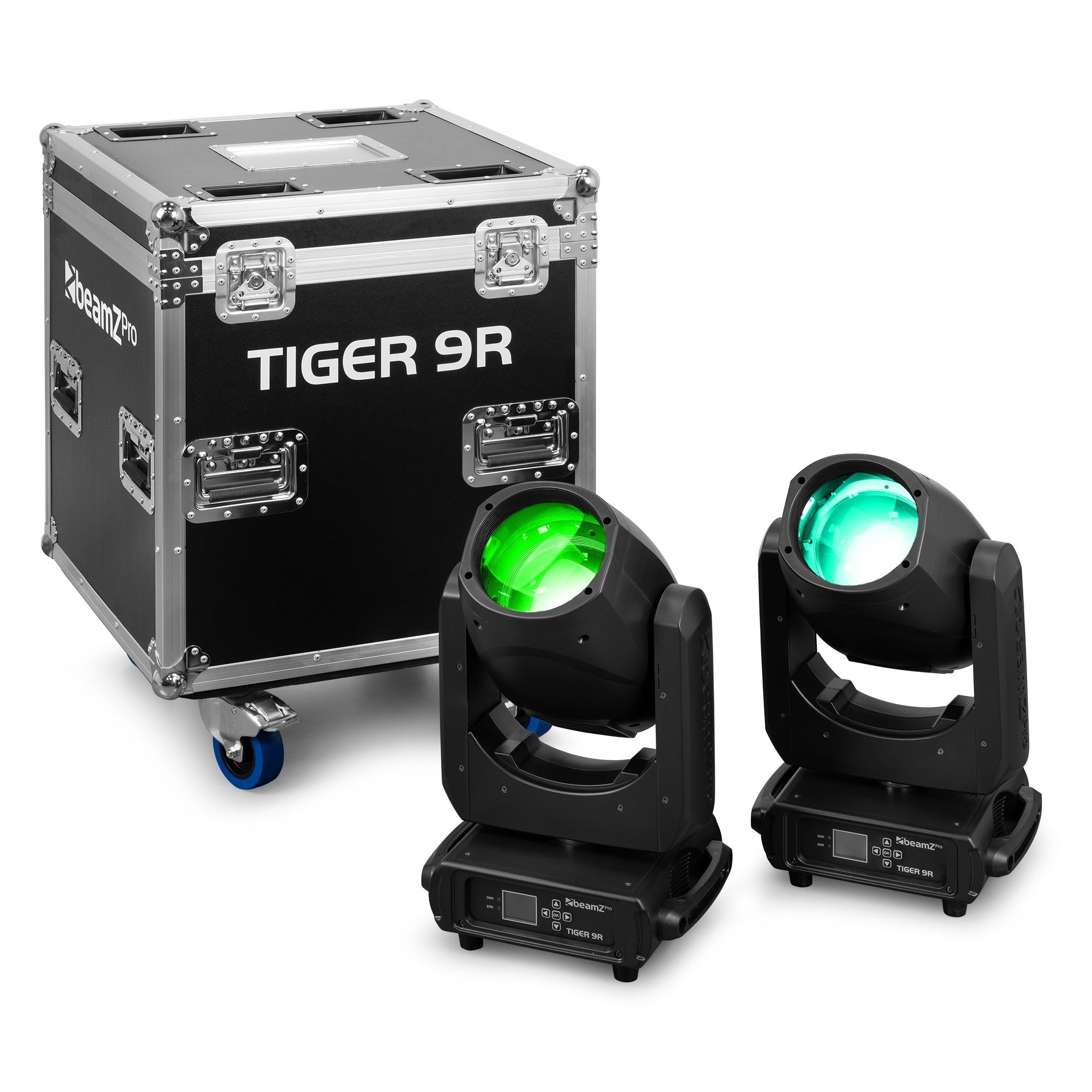 BeamZ Tiger 9R 260W Beam Moving Head 2pcs in Flightcase