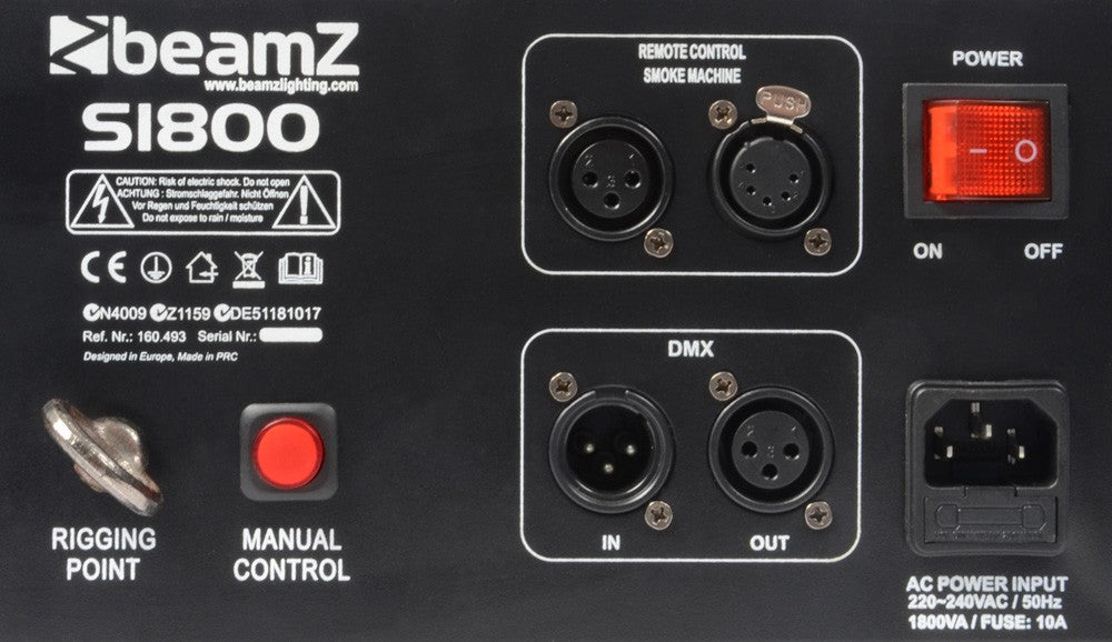 BeamZ S1800 DMX Horizontāla/Vertikāla Dūmmašīna