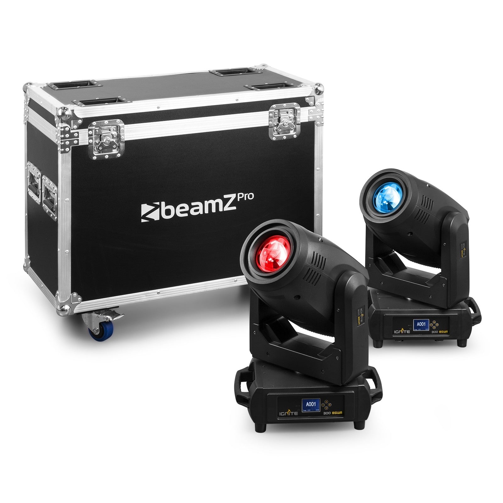 BeamZ IGNITE300A LED BSW Moving Head with Animation 2pcs in Flightcase
