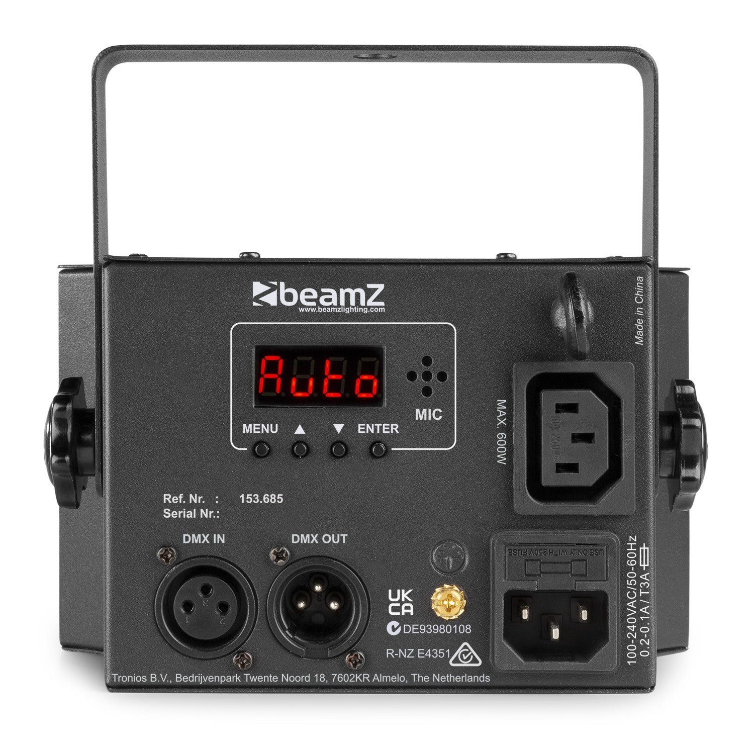 BeamZ DerbyStrobe LED ar DMX efektu gaisma