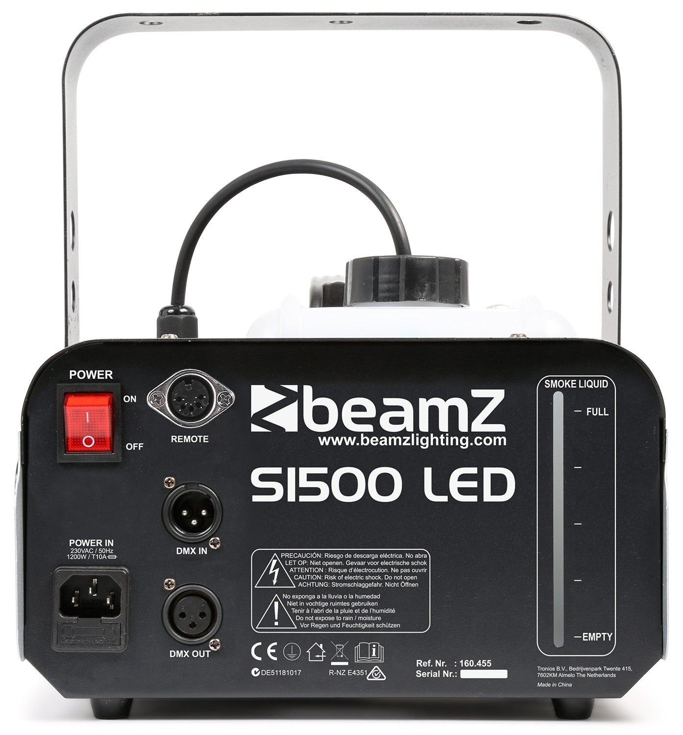 BeamZ S1500LED DMX dūmu mašīna