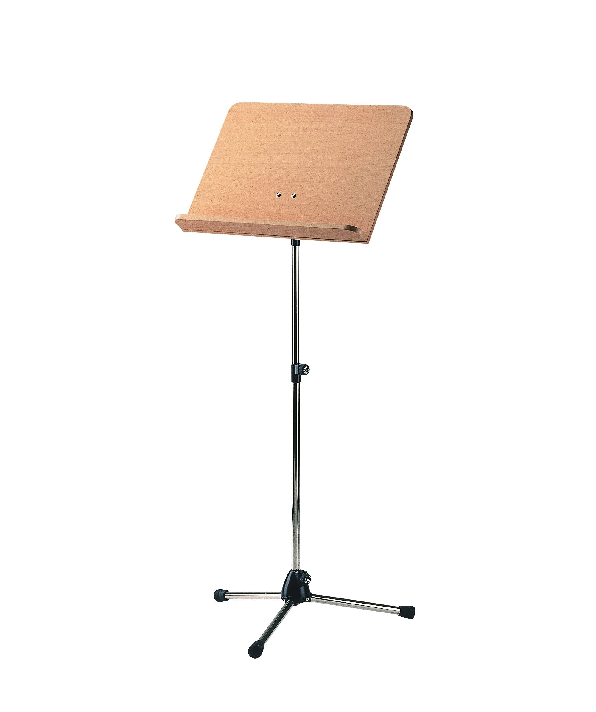K&M 118/1 chrome stand, beech wooden desk orķestra nošu pults