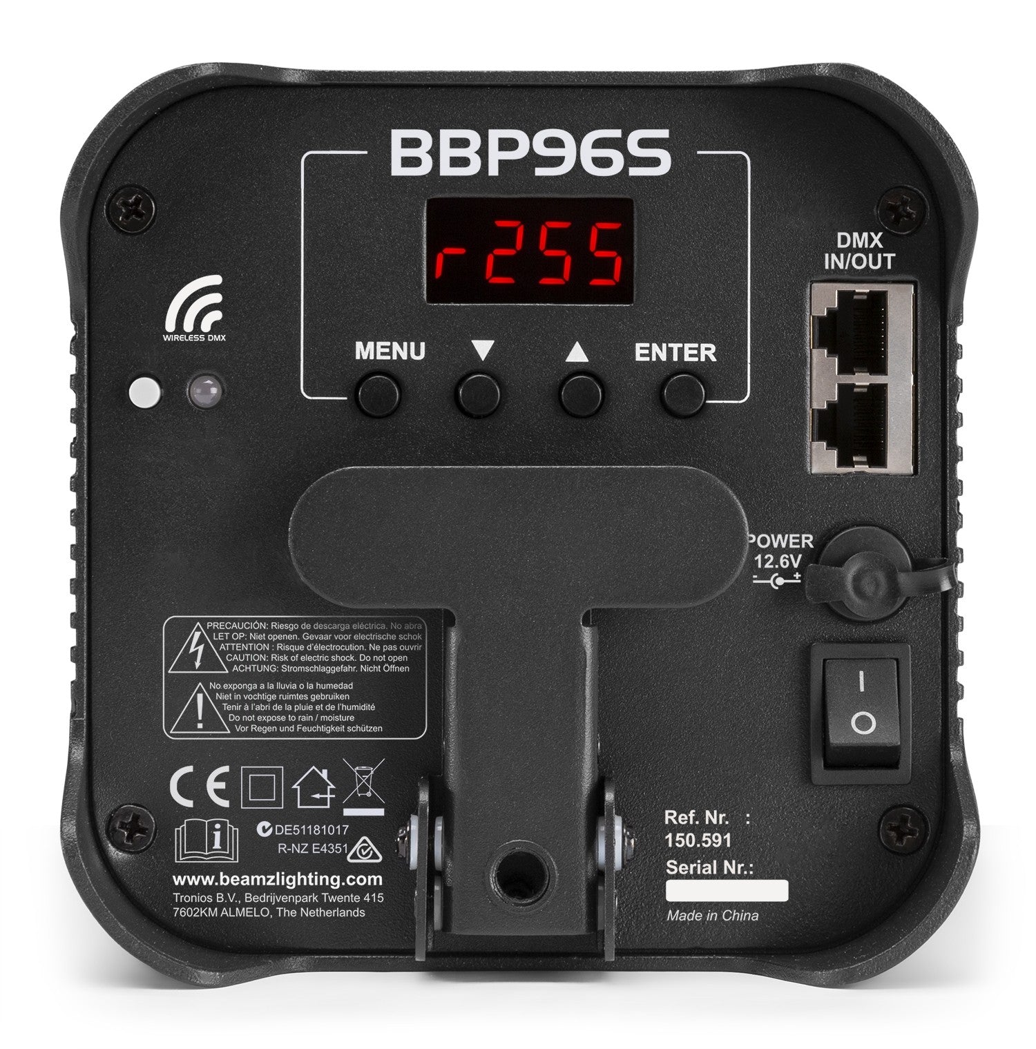 BeamZ BBP96S Battery Uplight Par 6x 12W WDMX gaismeklis