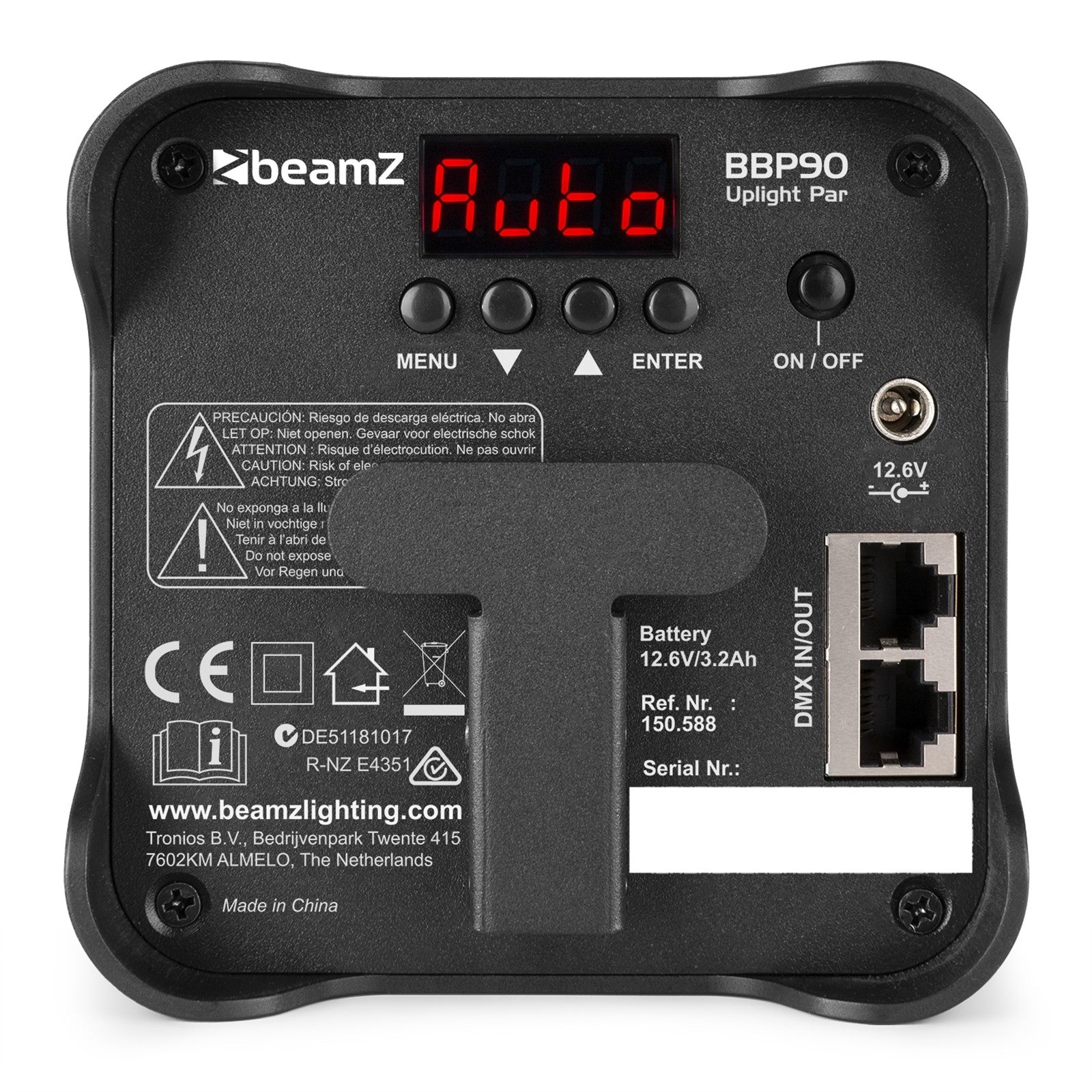 BeamZ BBP90 Battery Uplight Par 4x 4W gaismeklis