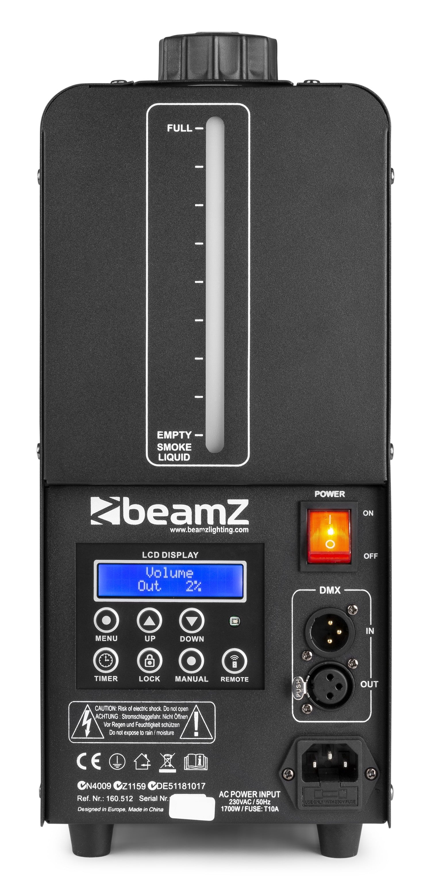 BeamZ H2000 Faze mašīna ar DMX