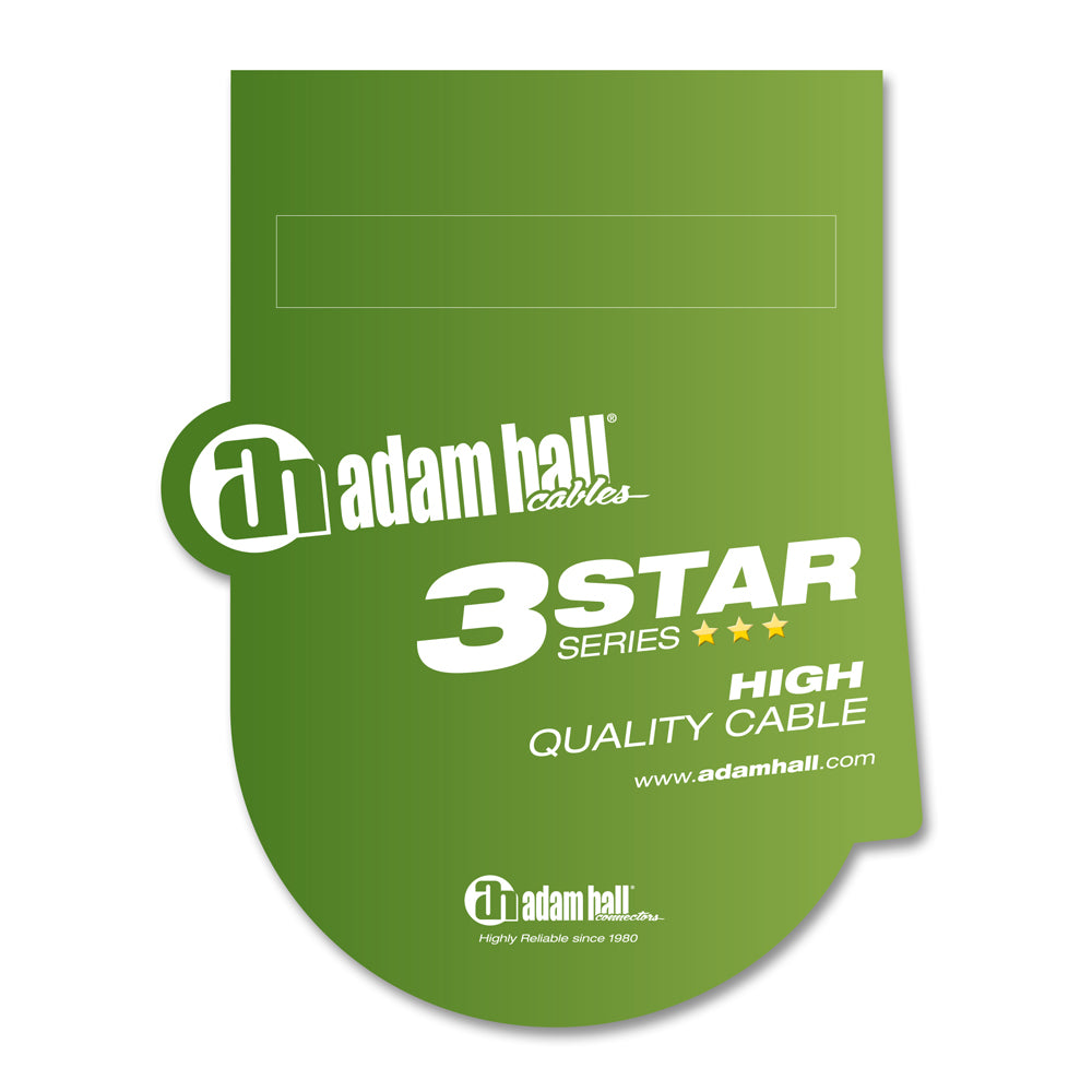 Adam Hall K3IPP0600 3 star 6m Jack TS instrument cable
