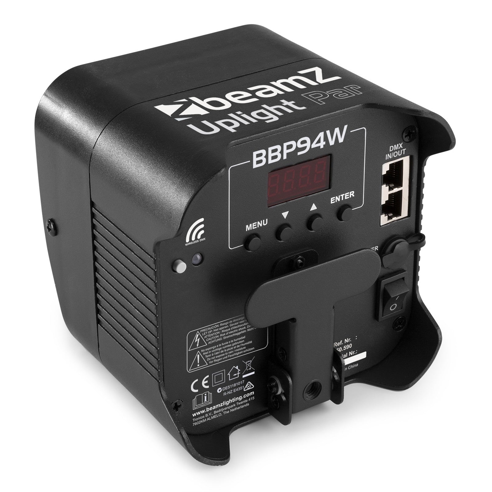 BeamZ BBP94W Battery Uplight Par 4x 12W WDMX gaismeklis