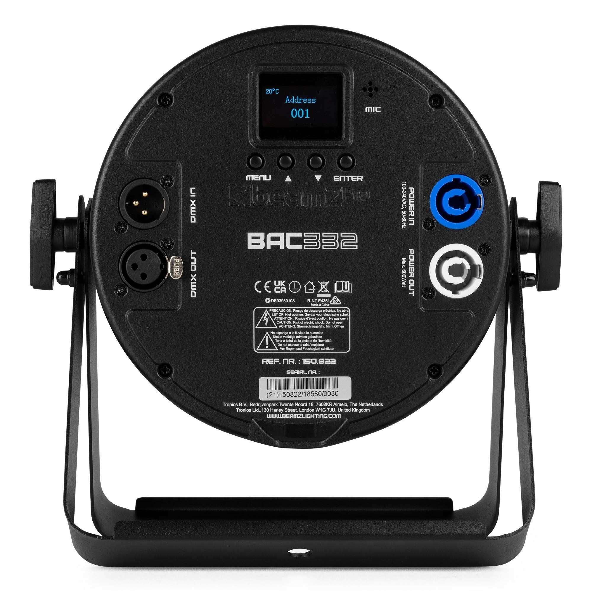 BeamZ BAC332 LED ProPAR RGBALC prožektors