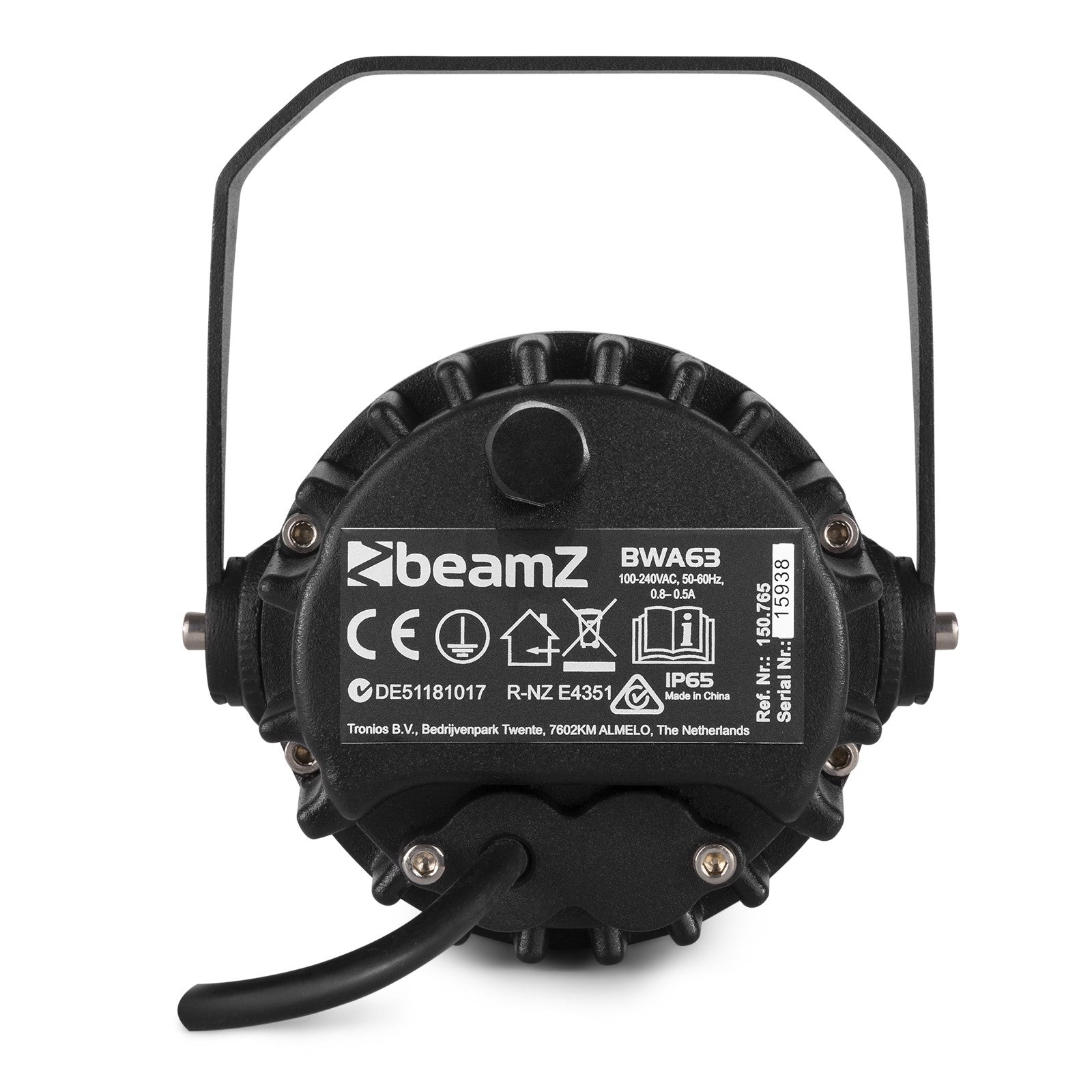 BeamZ BWA63 AluPar IP65 RGB Light fixture