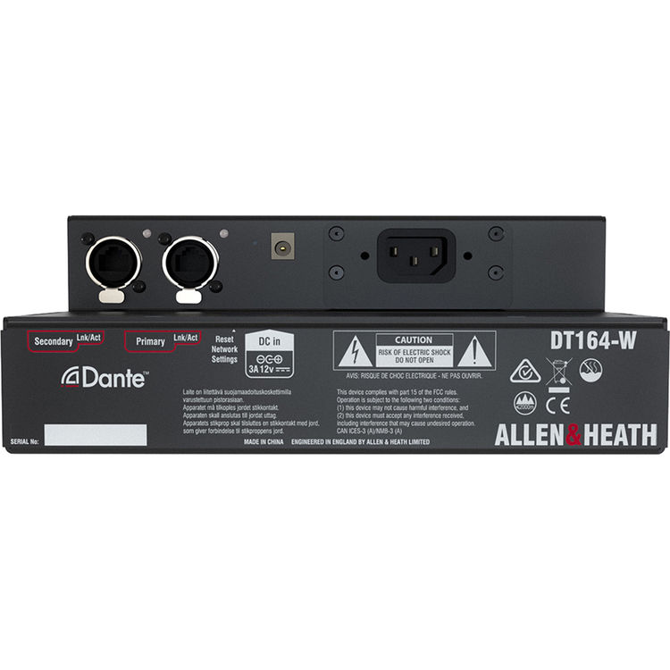 Allen & Heath DT164-W Wall-mount/floor Dante I/O