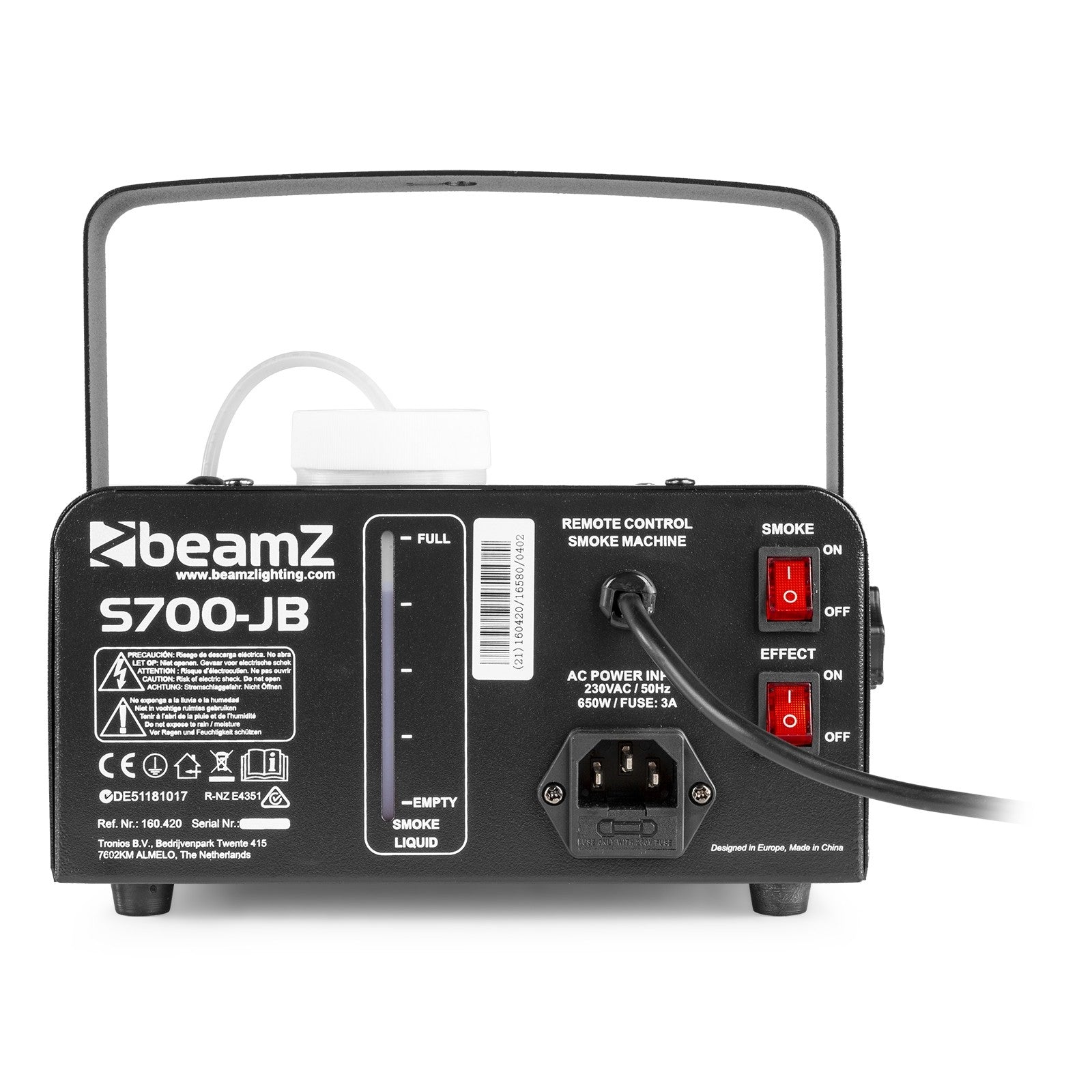 BeamZ S700-JB dūmu mašīna + Jelly Ball LED