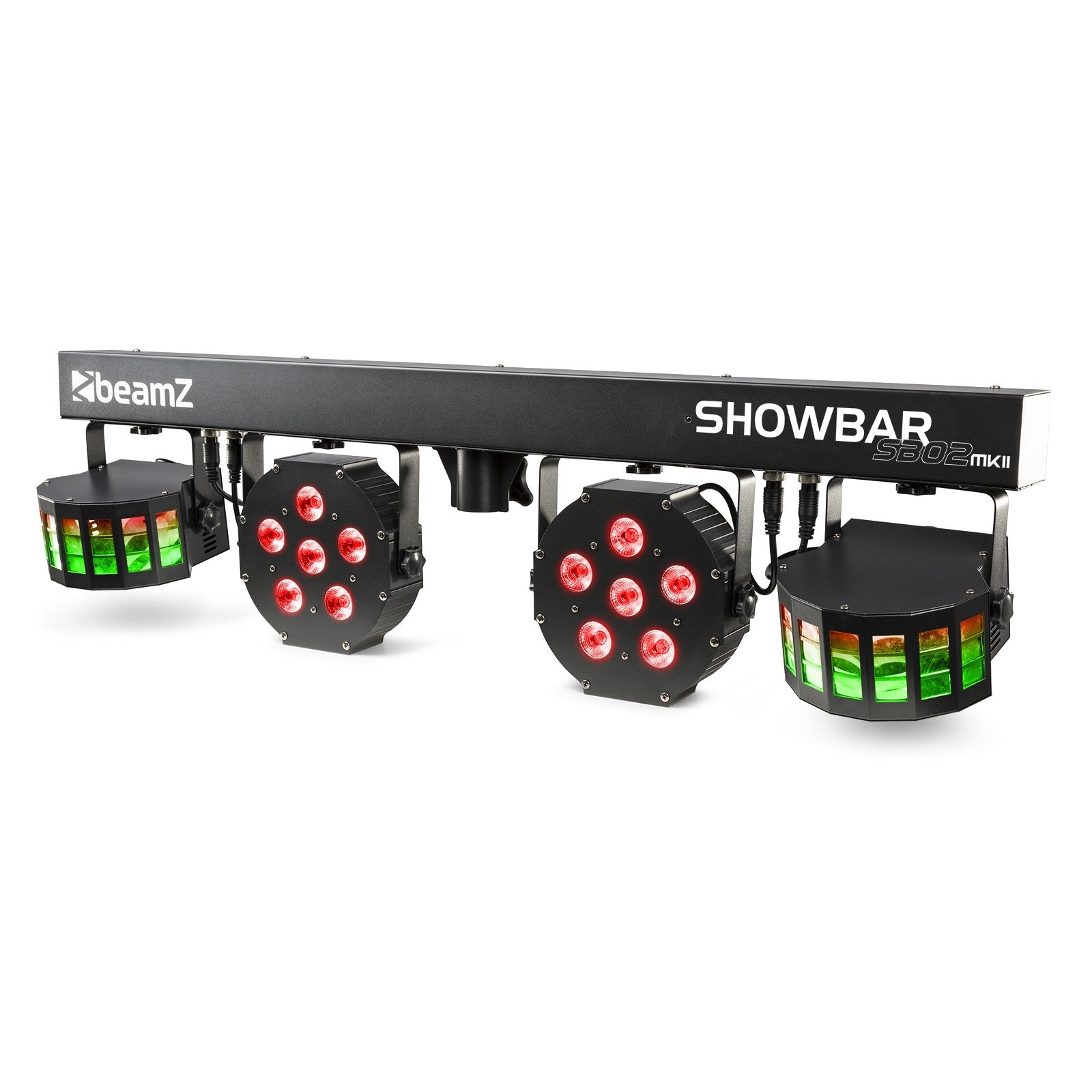 BeamZ SB02 SHOWBAR ar bateriju, Derby un PAR efektiem