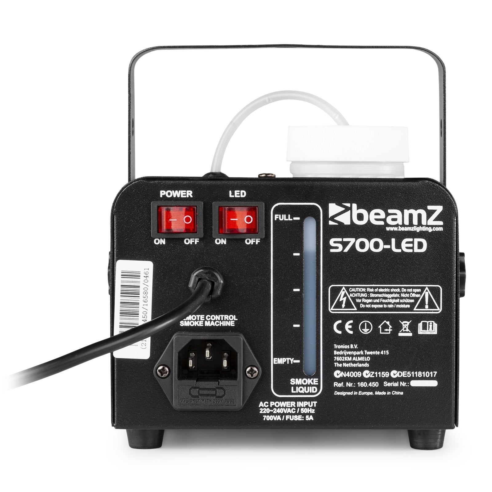 BeamZ S700LED dūmu mašīna ar ledus efektu