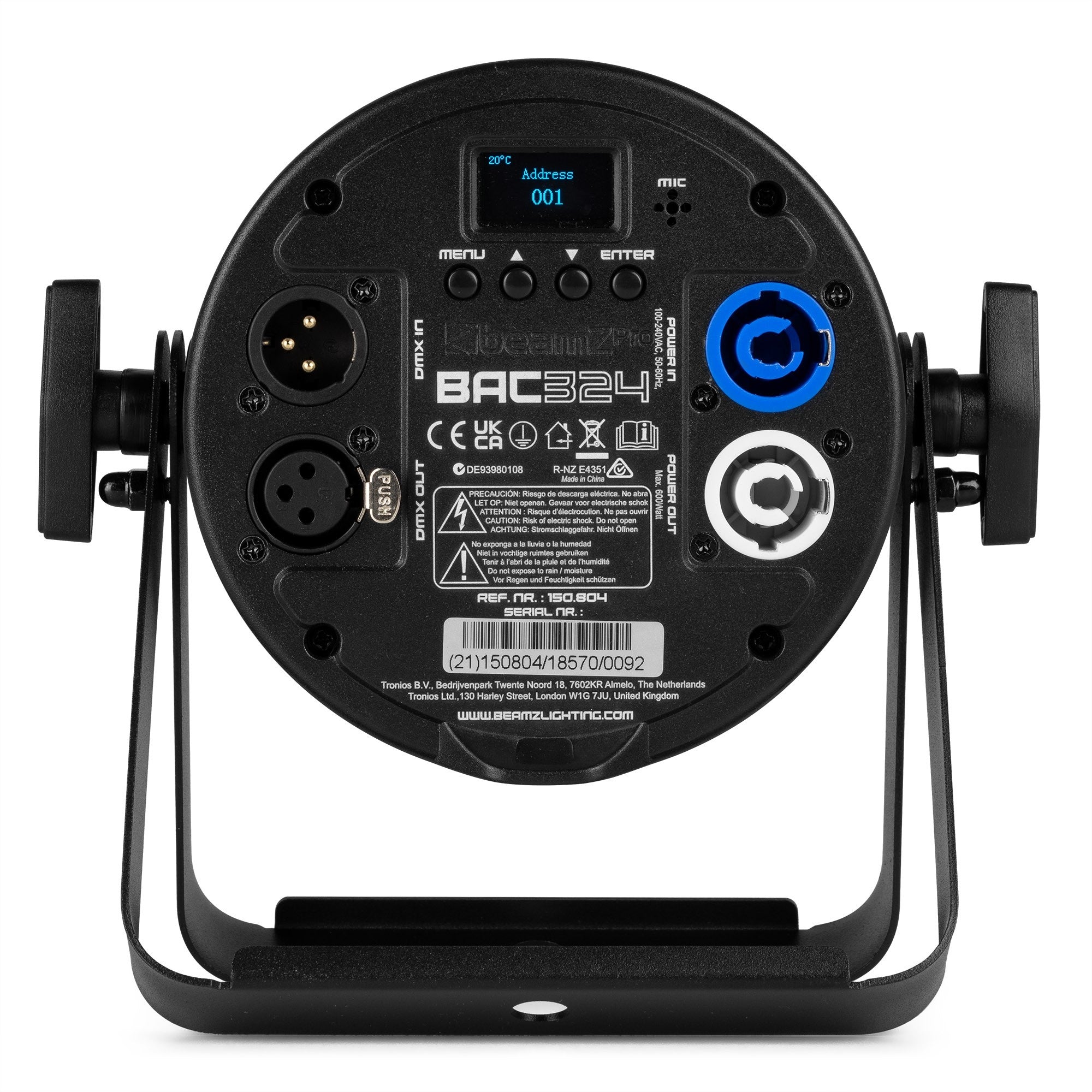 BeamZ BAC324 LED ProPAR RGBWA-UV prožektors
