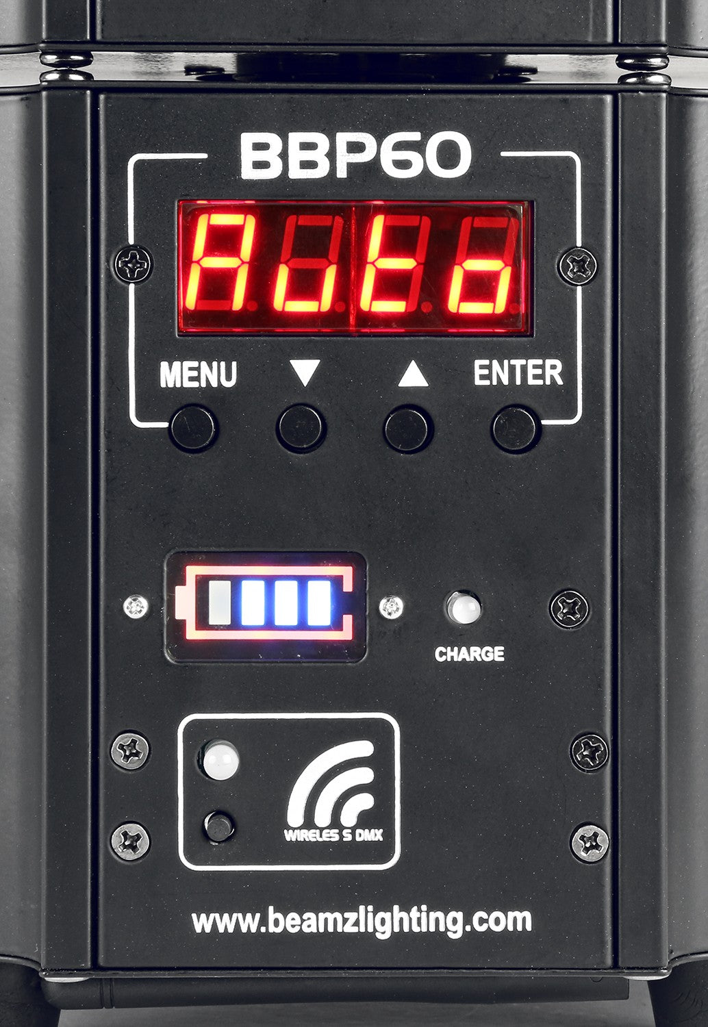 BeamZ BBP60 Uplighter Set, 6gb prožektori transportkastē ar lādētāju