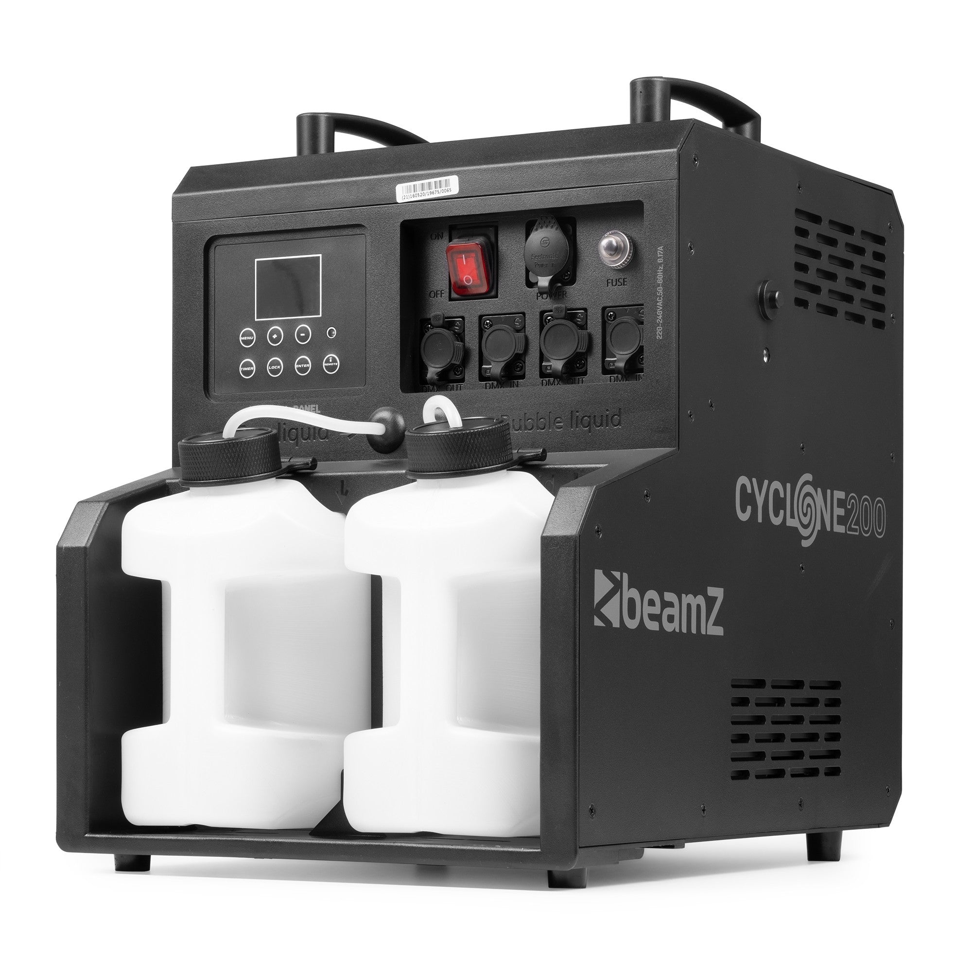 BeamZ Cyclone200 Dūmu & Burbuļu mašīna ar RGBW LED
