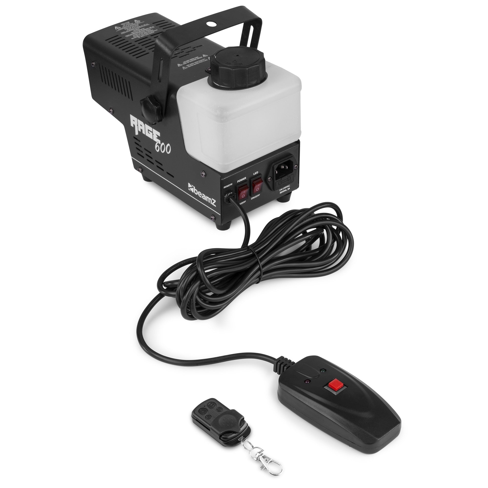 BeamZ Rage 600LED dūmu mašīna ar bezvadu kontrolieri